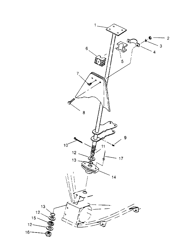 STEERING POST ASSEMBLY Scrambler W957840 (4927252725B009)