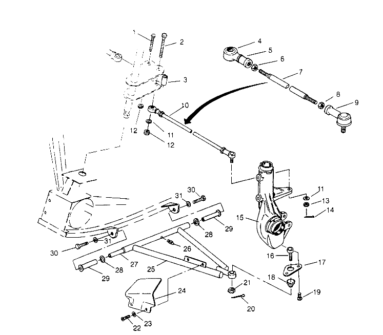 A-ARM/STRUT MOUNTING Scrambler W957840 (4927252725B010)