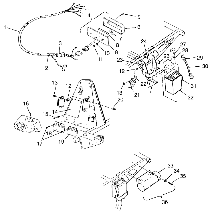 ELECTRICAL/TAILLIGHT ASSEMBLY Scrambler W957840 (4927252725C007)