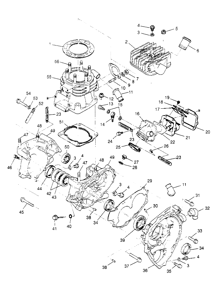 CRANKCASE and CYLINDER Scrambler W957840 (4927252725C013)