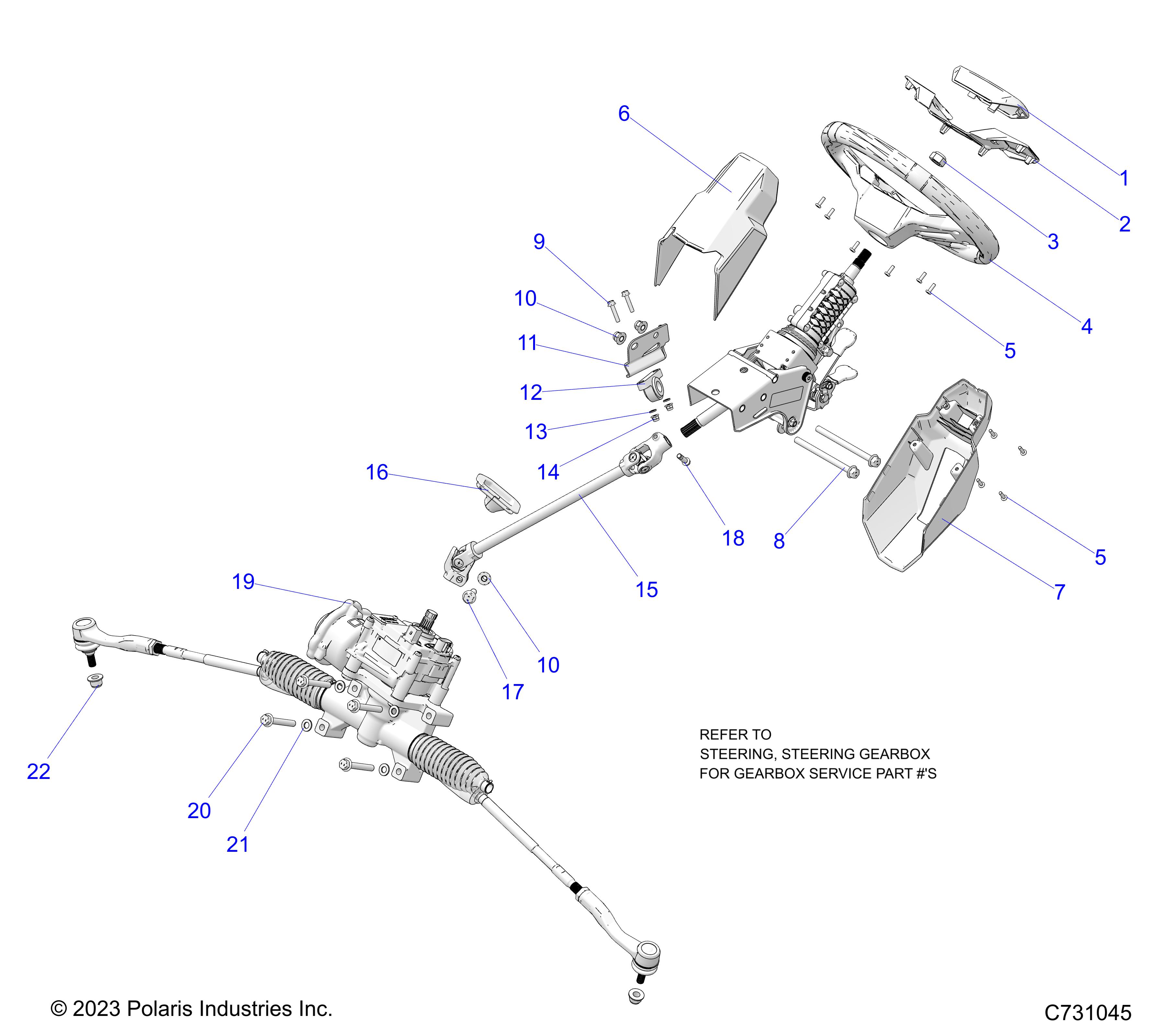 STEERING, STEERING ASM - R25XAL1RBD/BM (C731045)