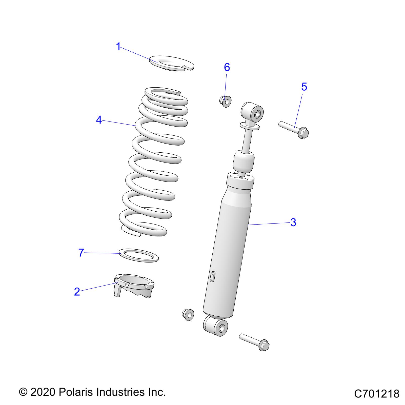 SUSPENSION, FRONT SHOCK MOUNTING - R22RRV99AG/2AG/2BG (C701218)