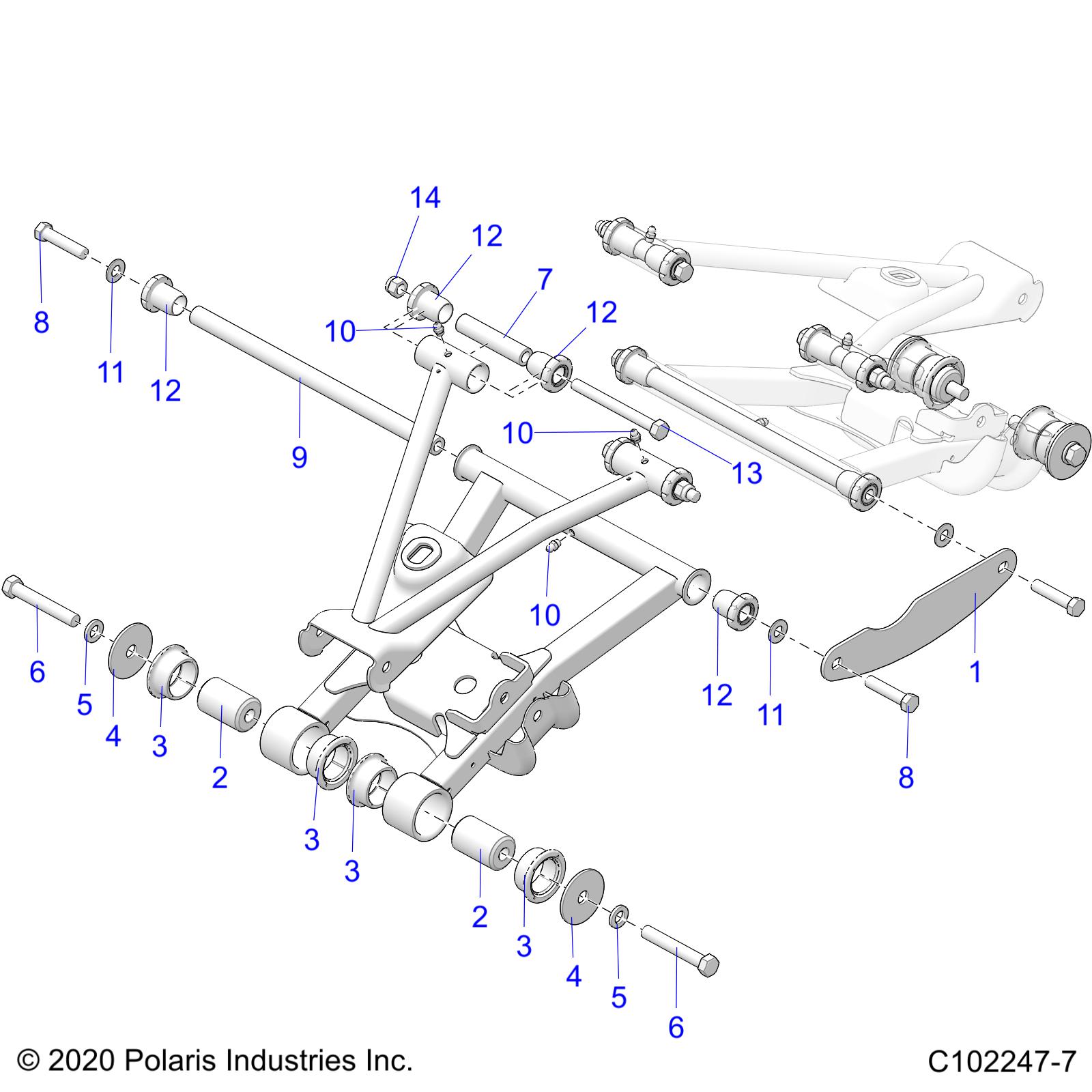 SUSPENSION, REAR CONTROL ARM MOUNTING - A22S6E57F1/FL (C102247-7)