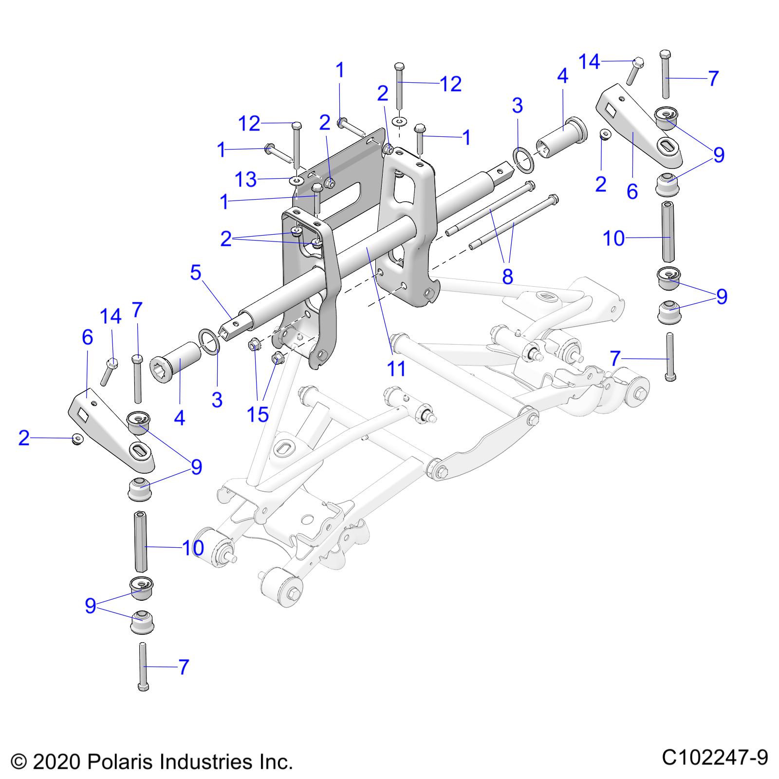 SUSPENSION, TORSION BAR - A22S6E57A1 (C102247-9)