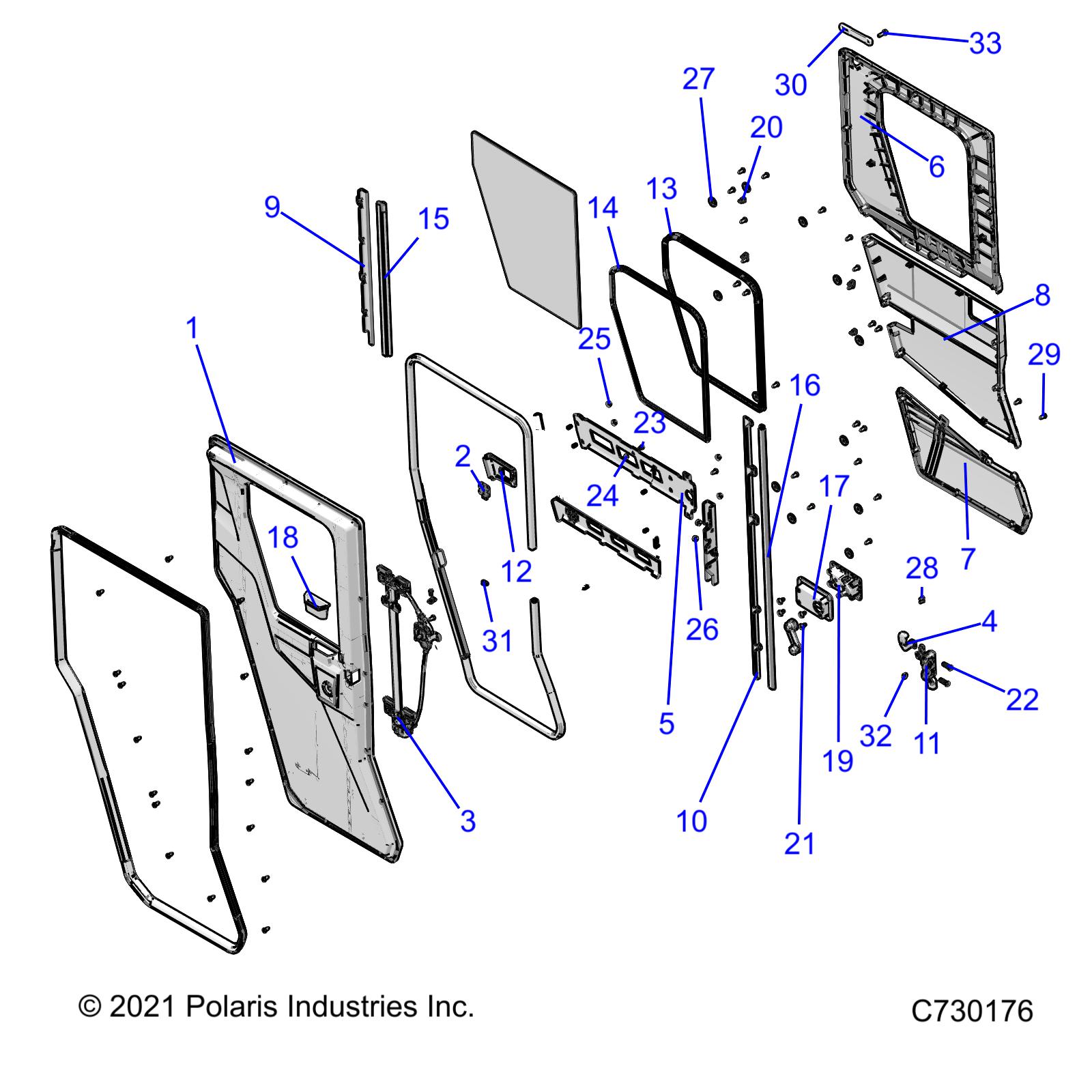 BODY, DOOR REAR  - R24M4U57Z4/B4/Z9/B9 (C730176)