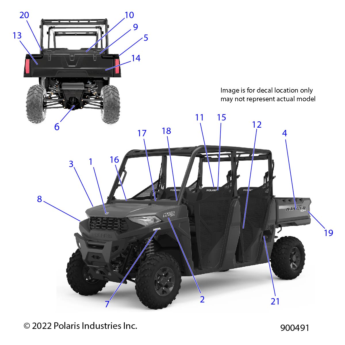 BODY, DECALS - D23M2A57B4/G57B4/U57B4/W57B4 (900491)