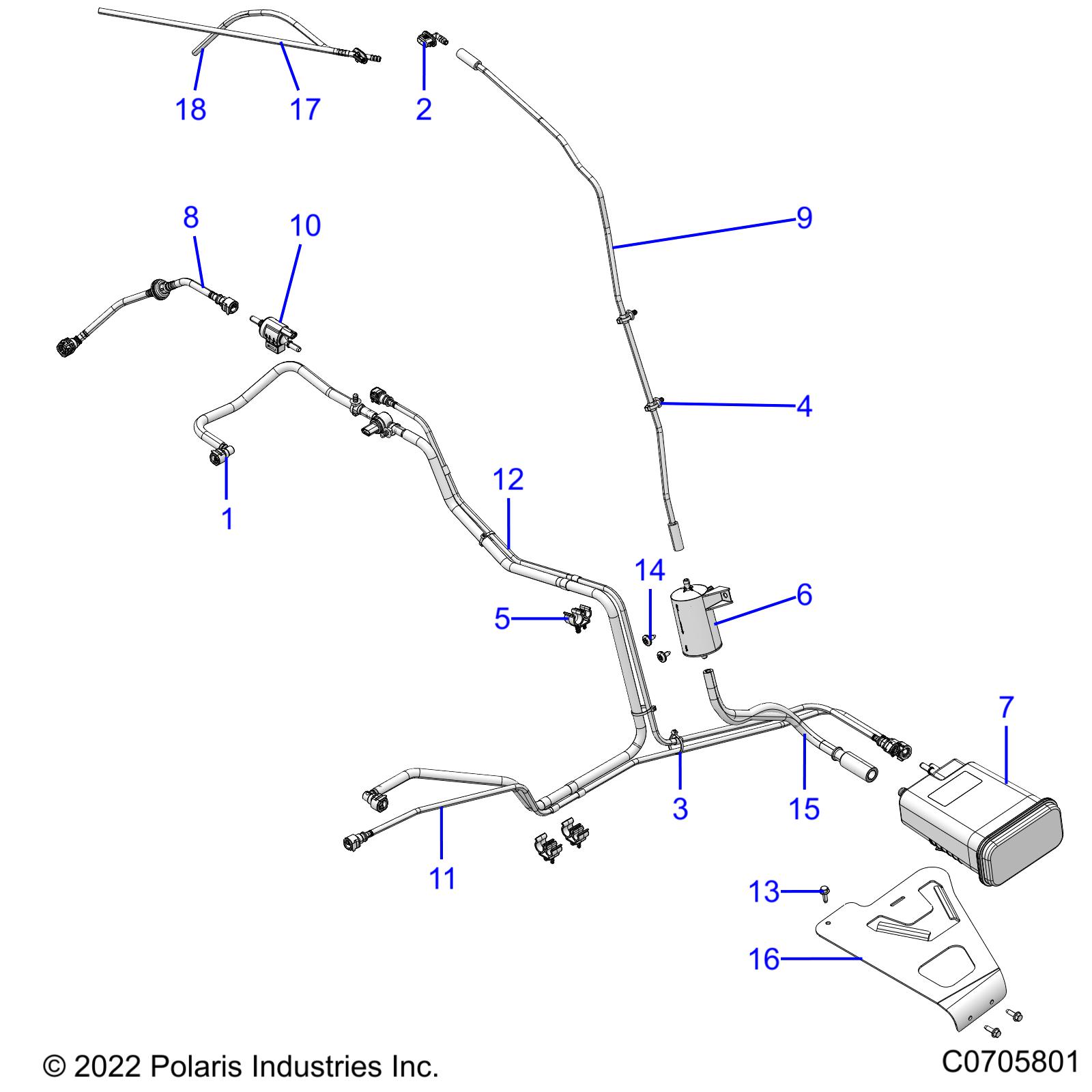 FUEL SYSTEM, LINES, EVAP - Z21R4C92BF (C0705801)