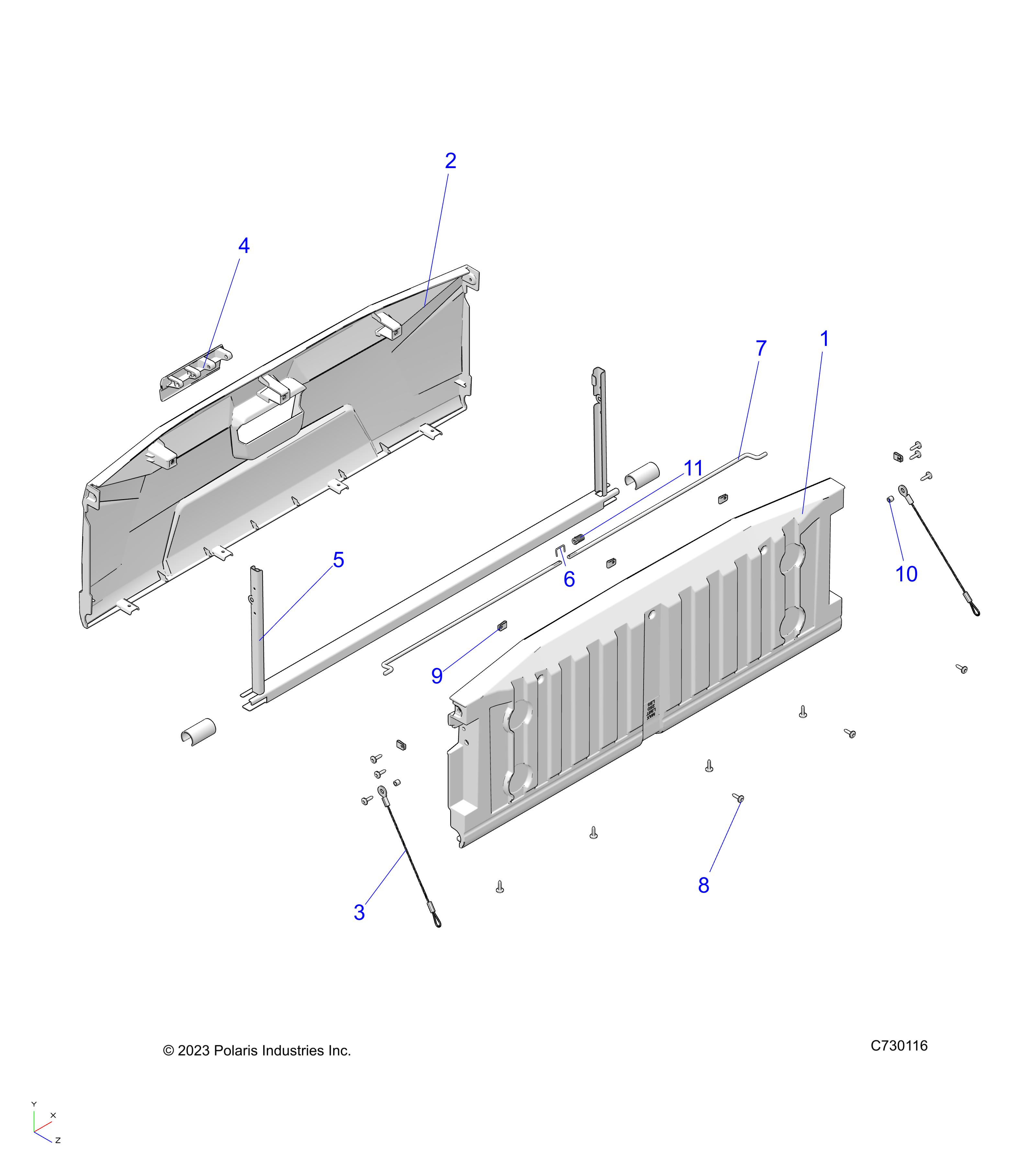 BODY, BOX TAILGATE ASM. - R25MAU57Z5/B5/Z6/B6 (C730116)