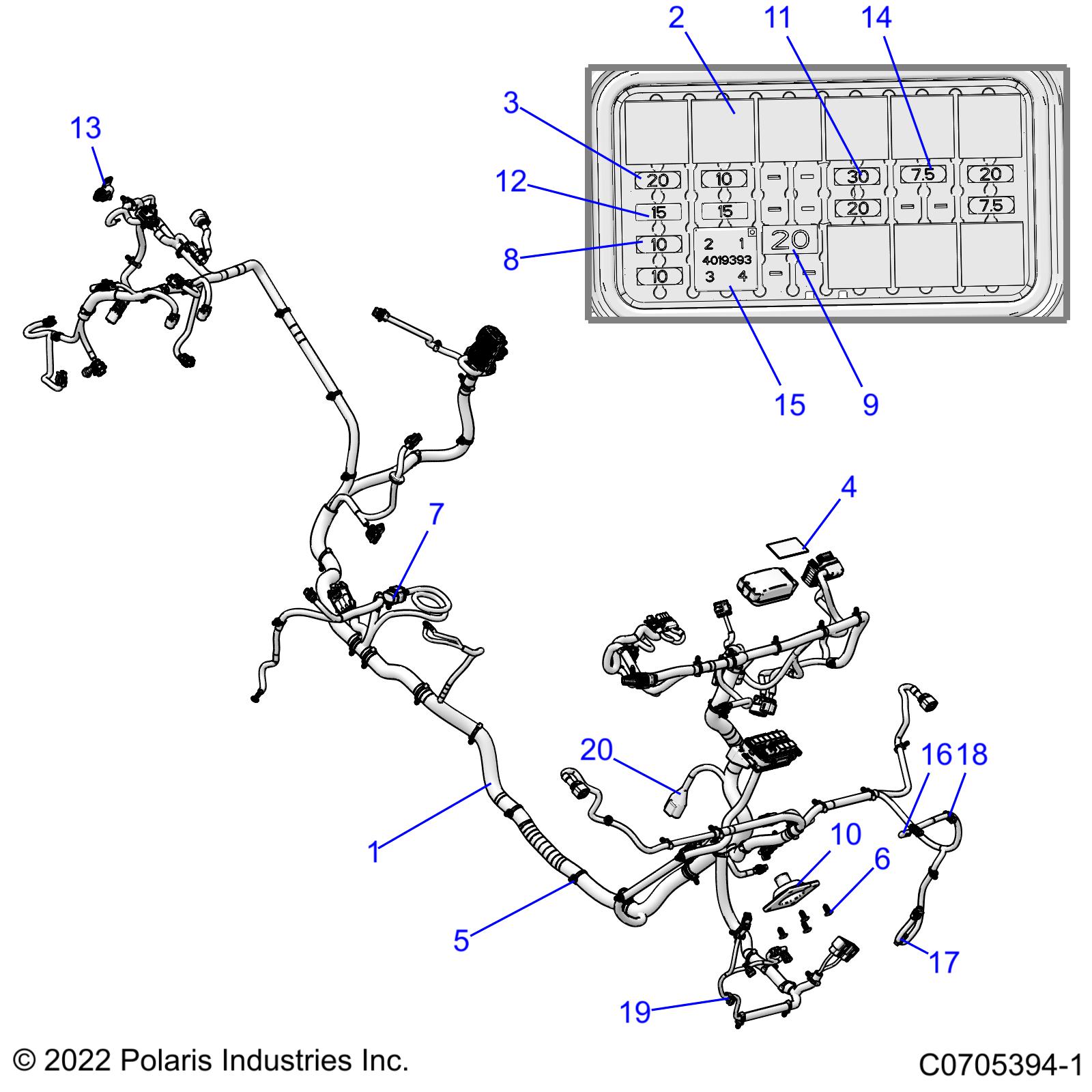 ELECTRICAL, WIRE HARNESS - R22RRB99AZ/BZ (C0705394-1)