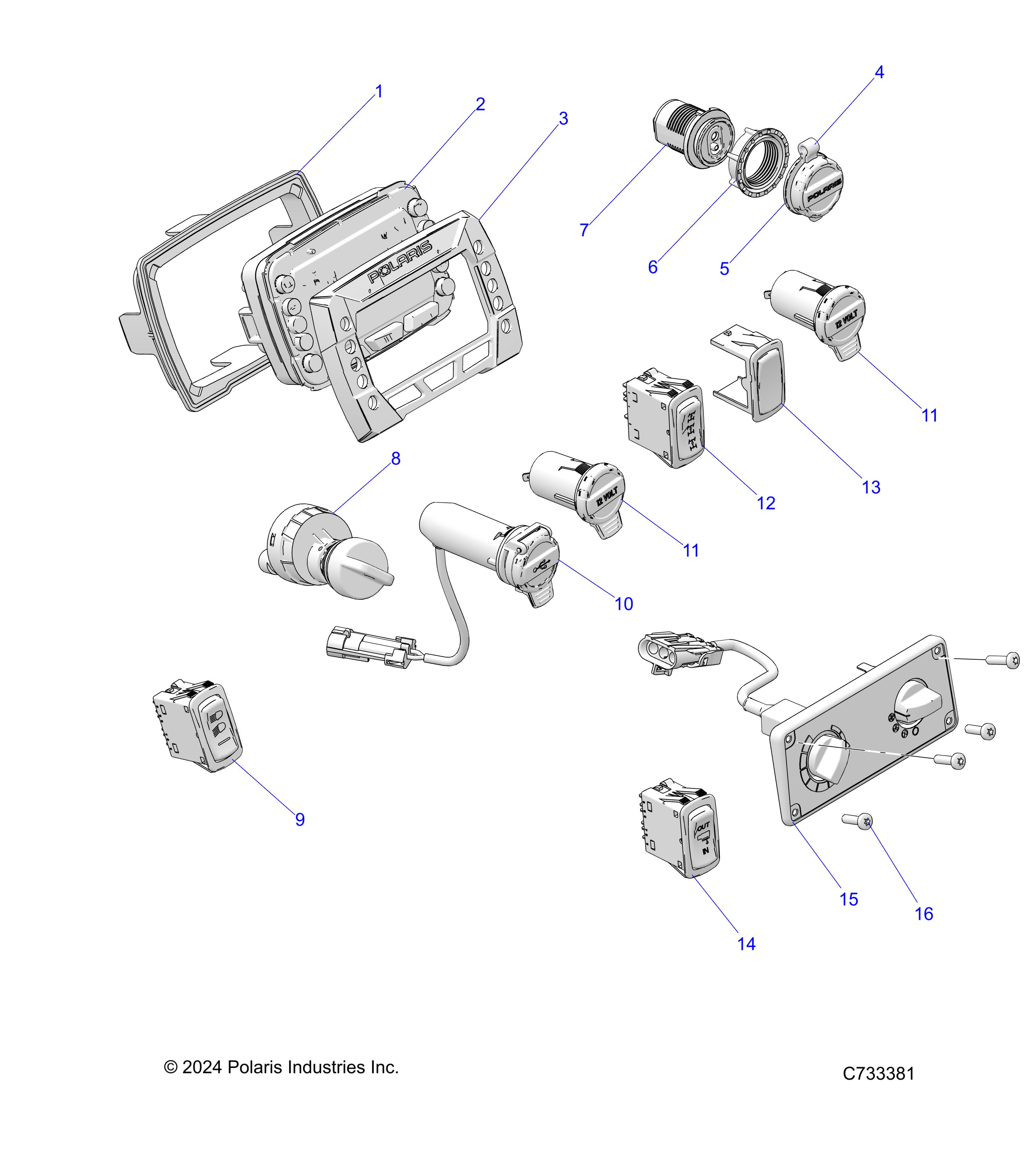 ELECTRICAL, DASH INSTRUMENTS AND CONTROLS - R25M4U57Z5/B5/Z6/B6 (C733381)