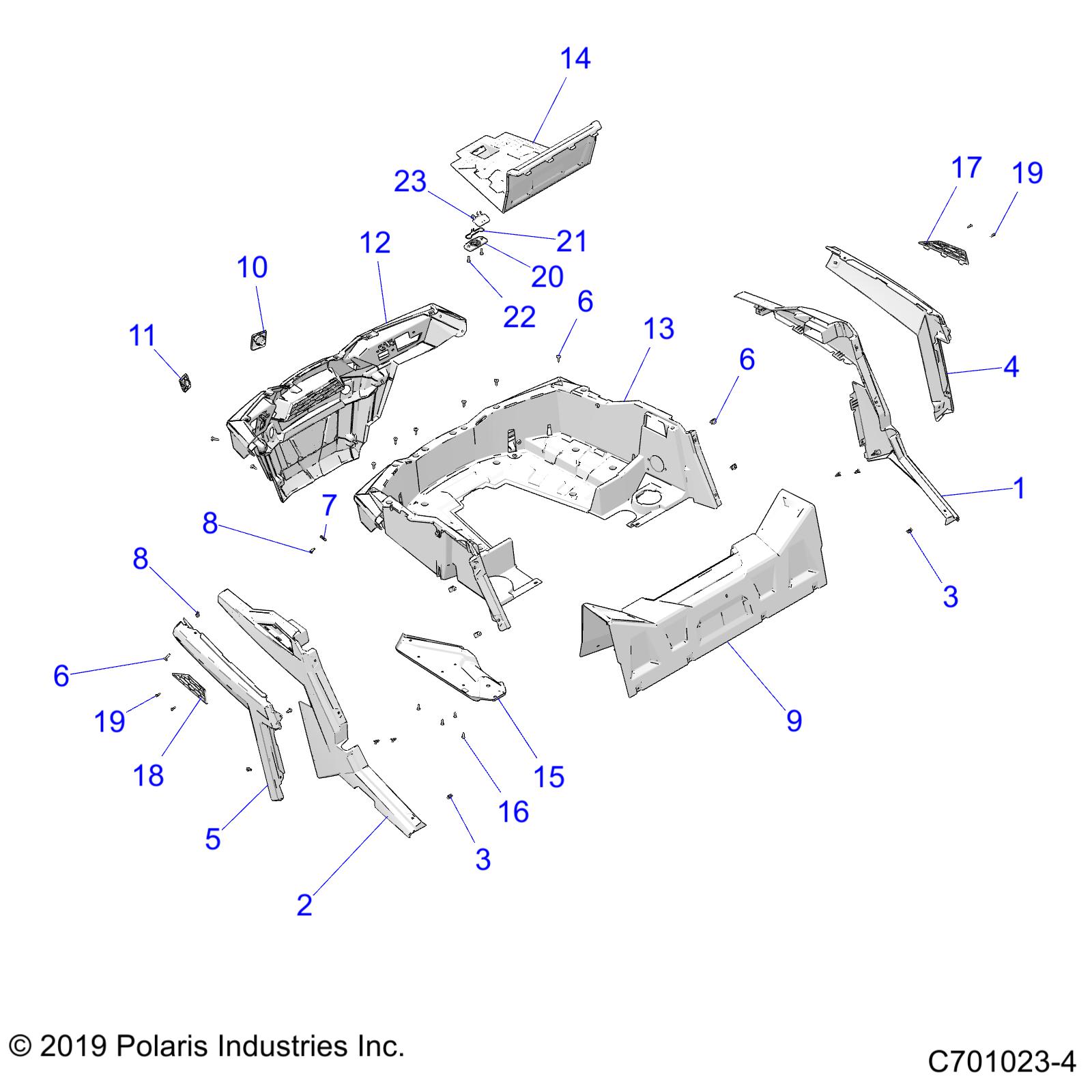 BODY, REAR RACK AND FENDERS - Z20ASA87B2/E87BH/BW/LW (C701023-4)