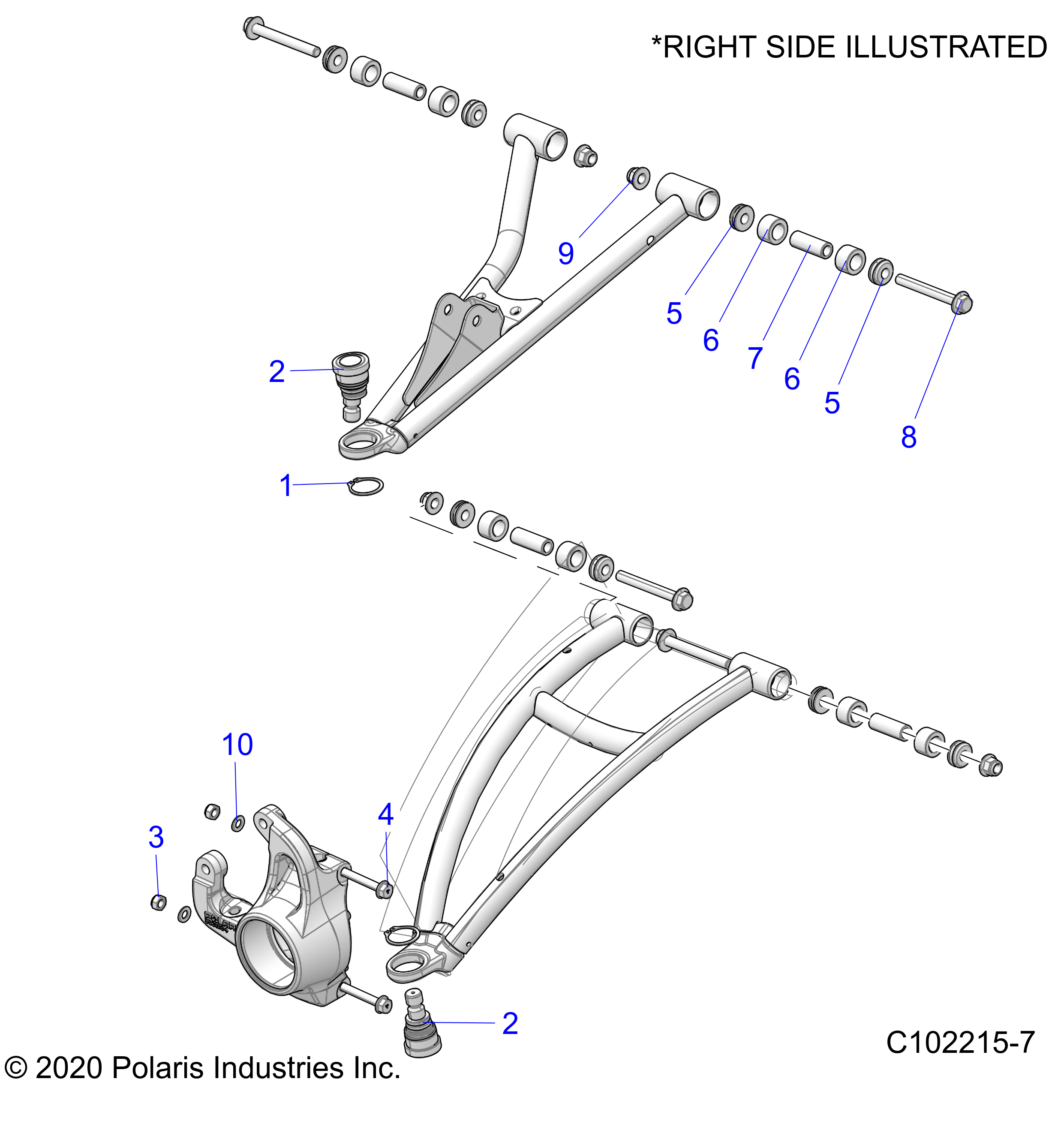 SUSPENSION, FRONT A-ARMS, MOUNTING - A20SXM95AL/CAL (C102215-7)