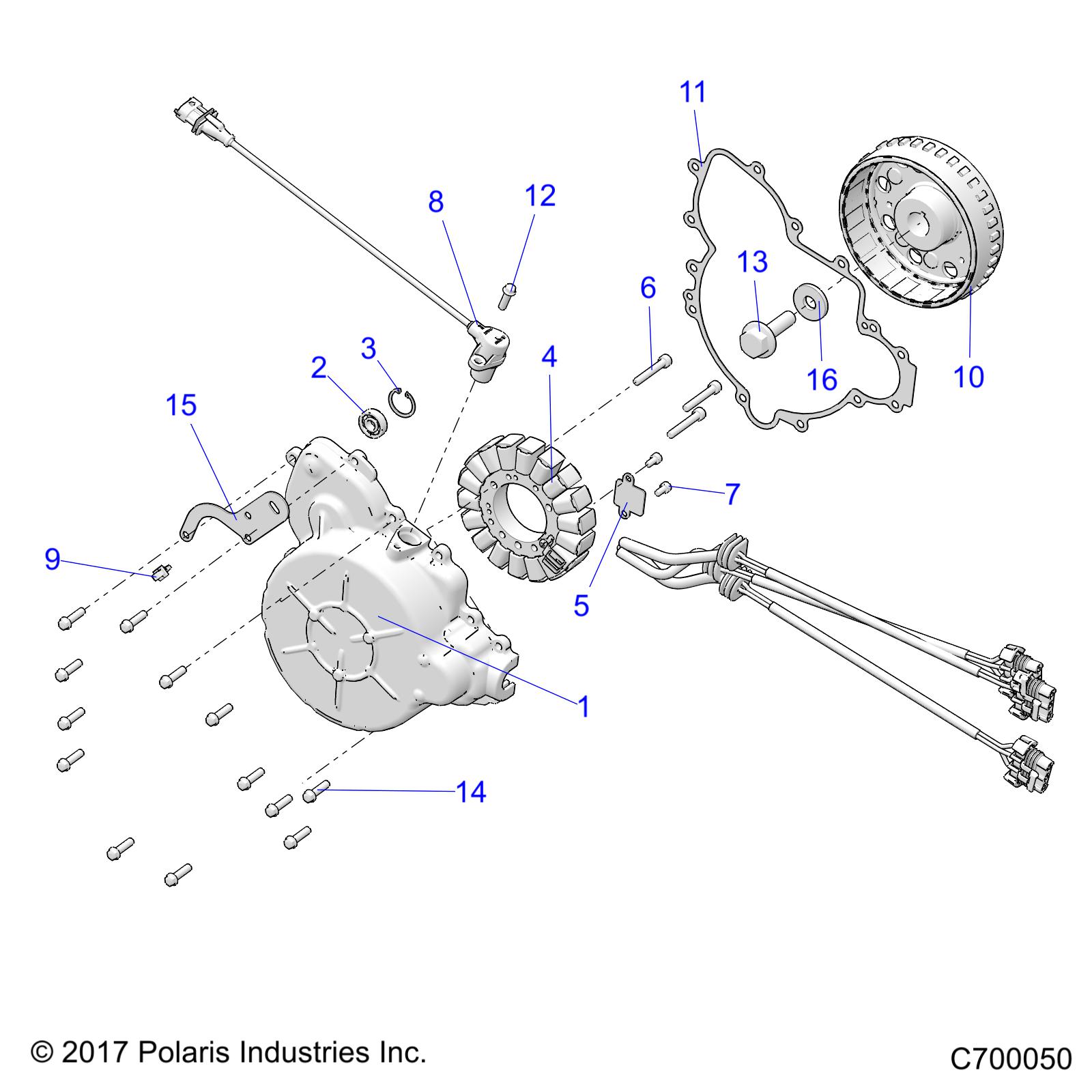 ENGINE, STATOR AND FLYWHEEL - R20RRF99AV/BV (C700050)