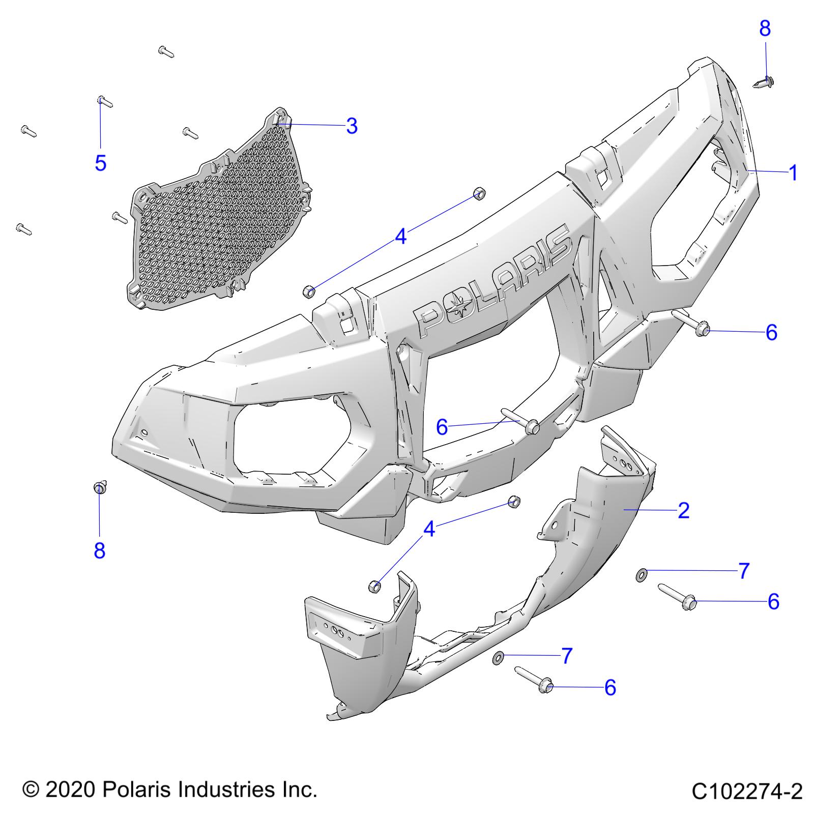 BODY, FRONT BUMPER and MOUNTING - A21SYE95PD (C102274-2)