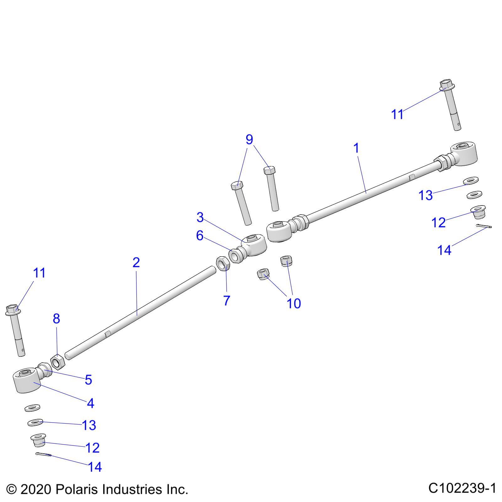 STEERING, TIE RODS - A22SDE57P4 (C102239-1)