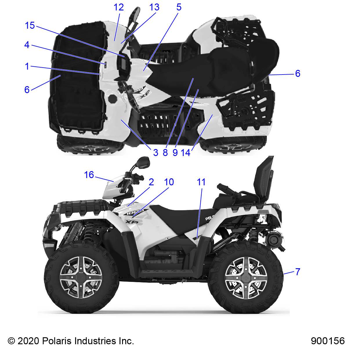 BODY, DECALS - A20SYE95PH (900156-01)