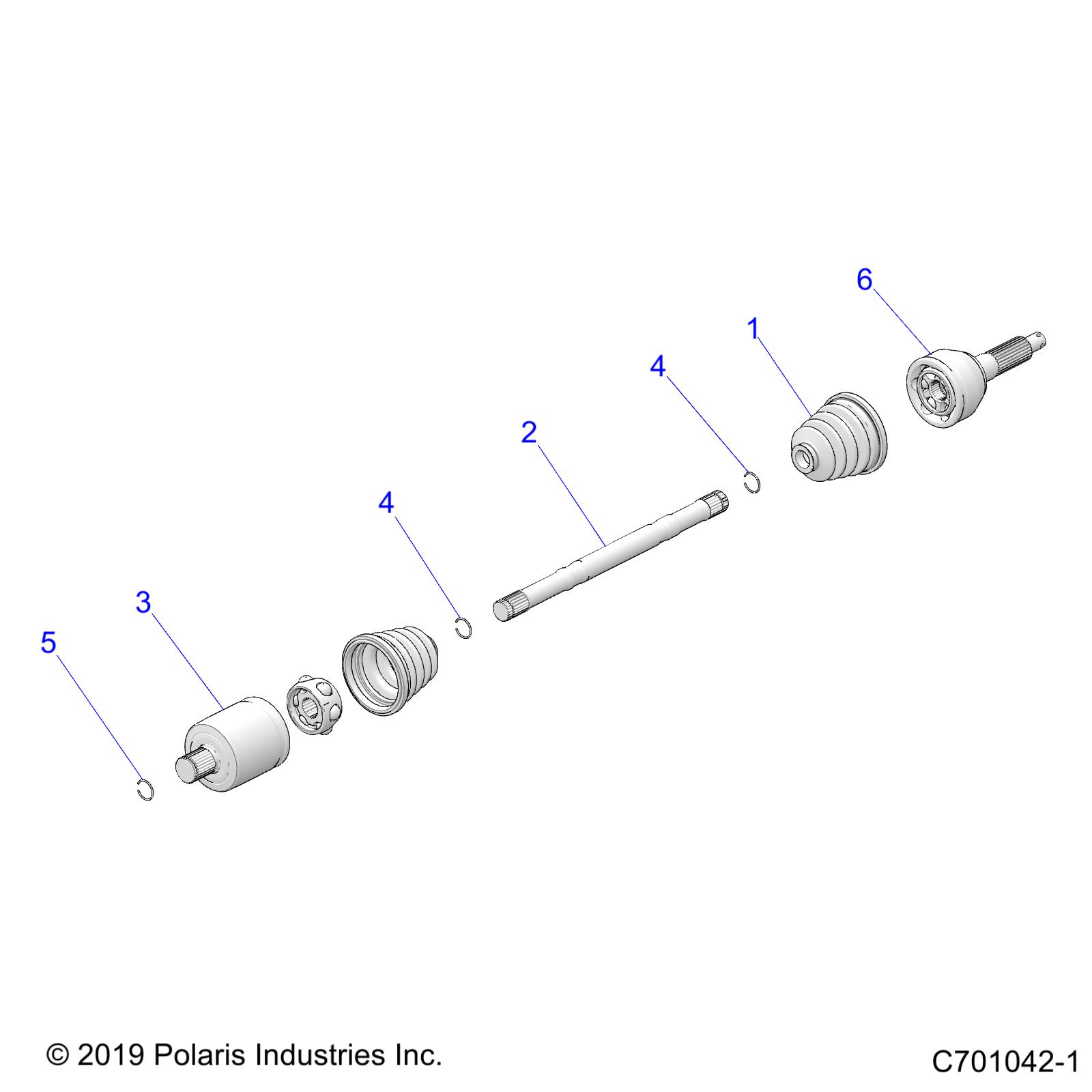 DRIVE TRAIN, HALF SHAFT, REAR - Z21CHA57A2/K2/E57AK (C701042-1)