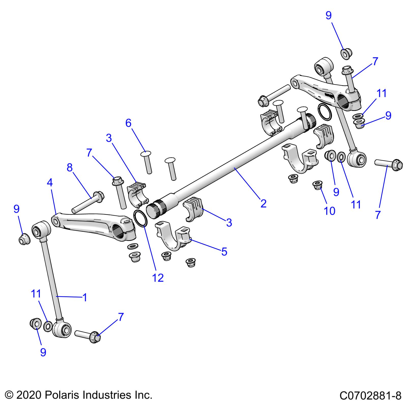 SUSPENSION, FRONT STABILIZER BAR - Z24RGC2KAH/BH (C0702881-8)