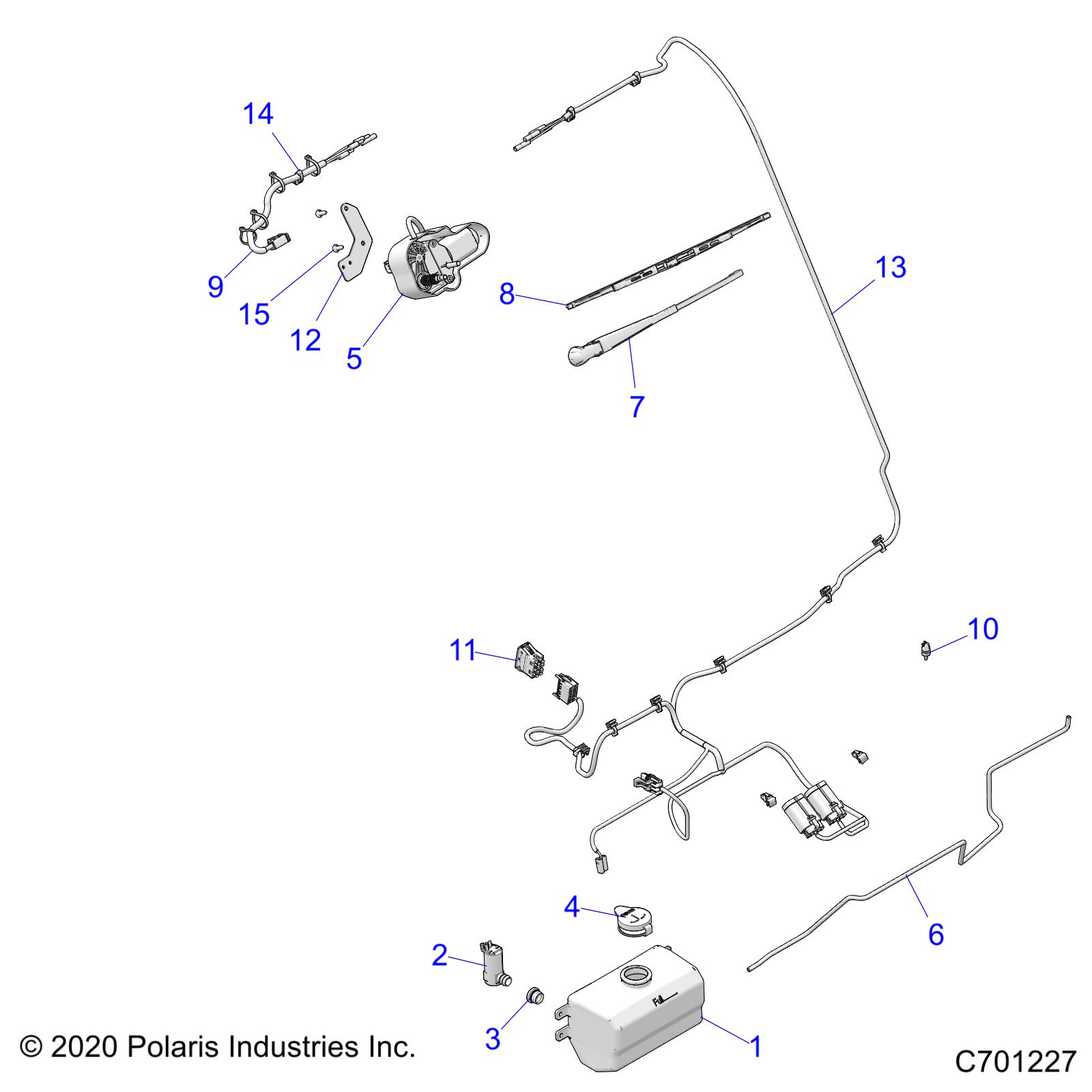 BODY, ASM WATER BOTTLE PUMP AND WIPER KIT - R21RSU99A9/AC/AP/AW/B9/BC/BP/BW (C701227)