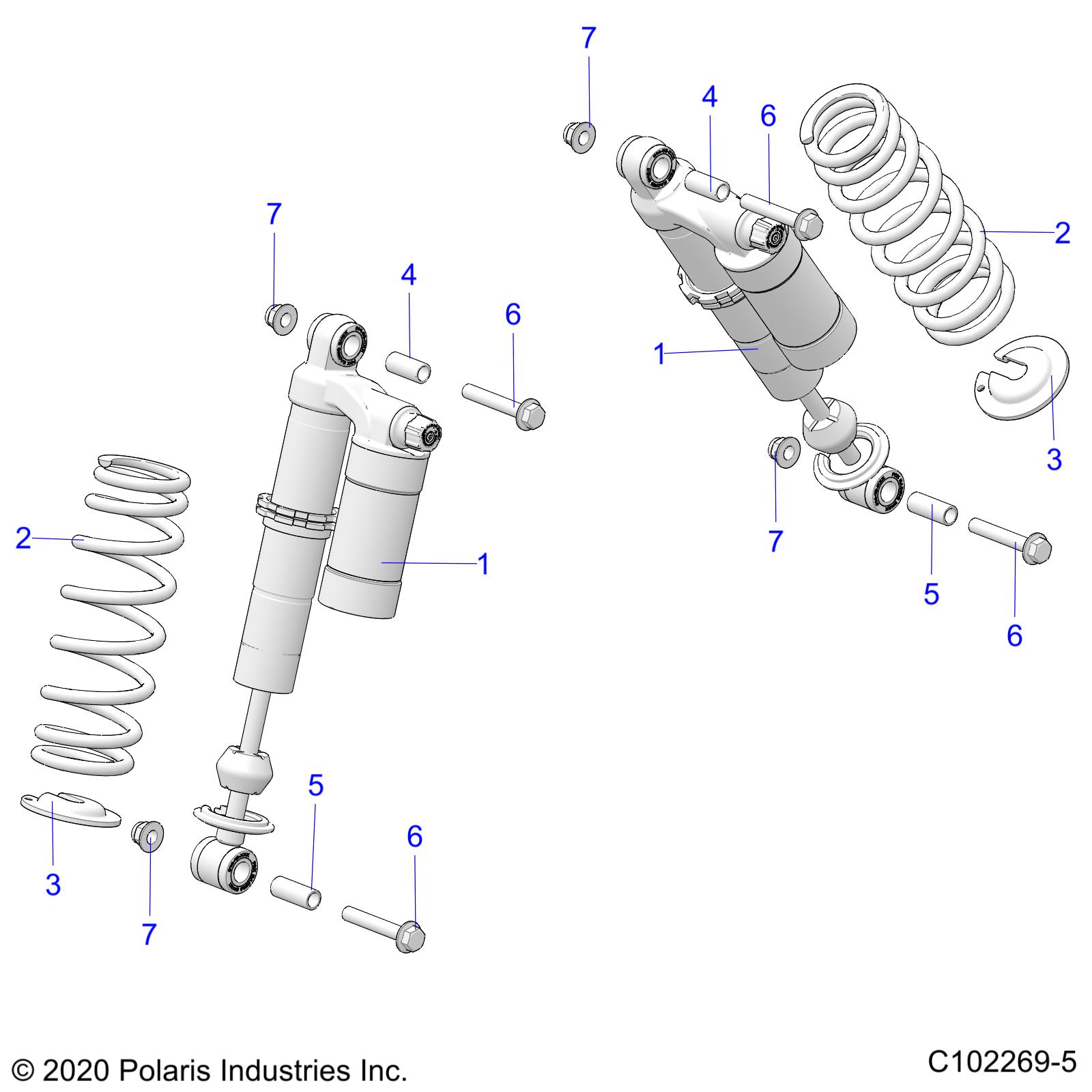 SUSPENSION, FRONT SHOCK, MOUNTING - A21SVE95KK (C102269-5)