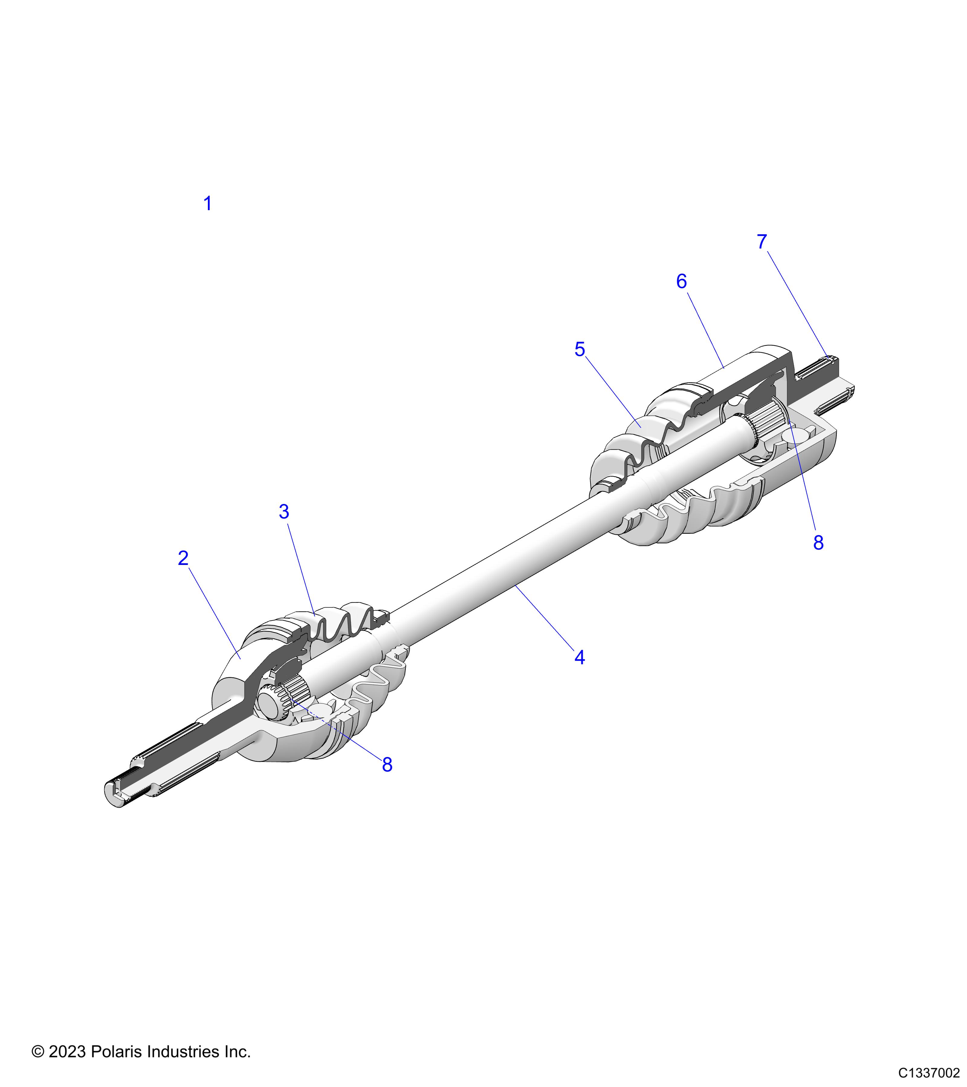 DRIVE TRAIN, DRIVE SHAFT, REAR - D24M4A57B4/G57B4/U57B4/W57B4 (C1337002)