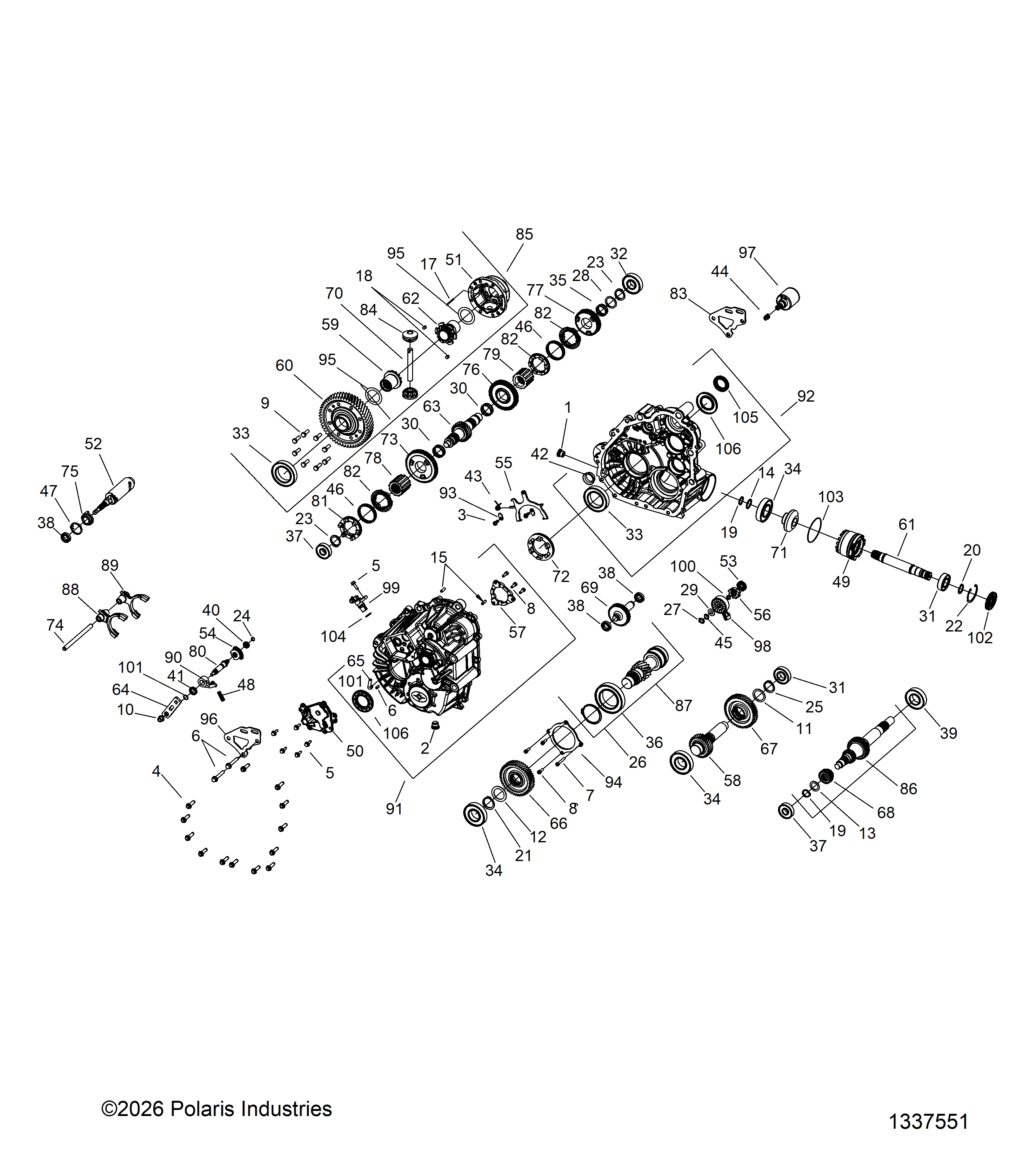 DRIVE TRAIN, MAIN GEARCASE INTERNALS - FROM 07/20/2026