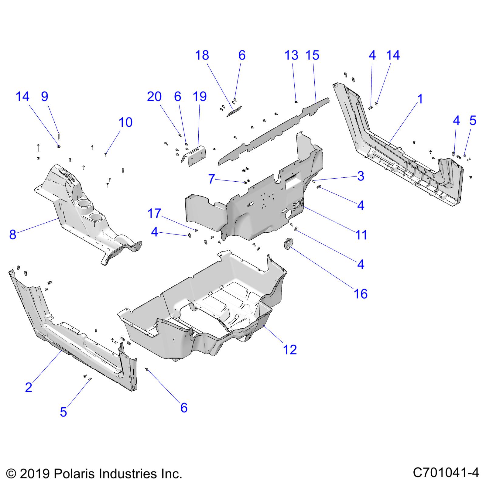 BODY, FLOOR and ROCKER PANELS - Z20CHA57A2/E57AM (C701041-4)