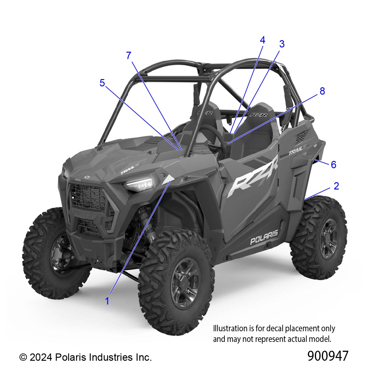 BODY, DECALS STANDARD - Z25ASE87A5 (900747)