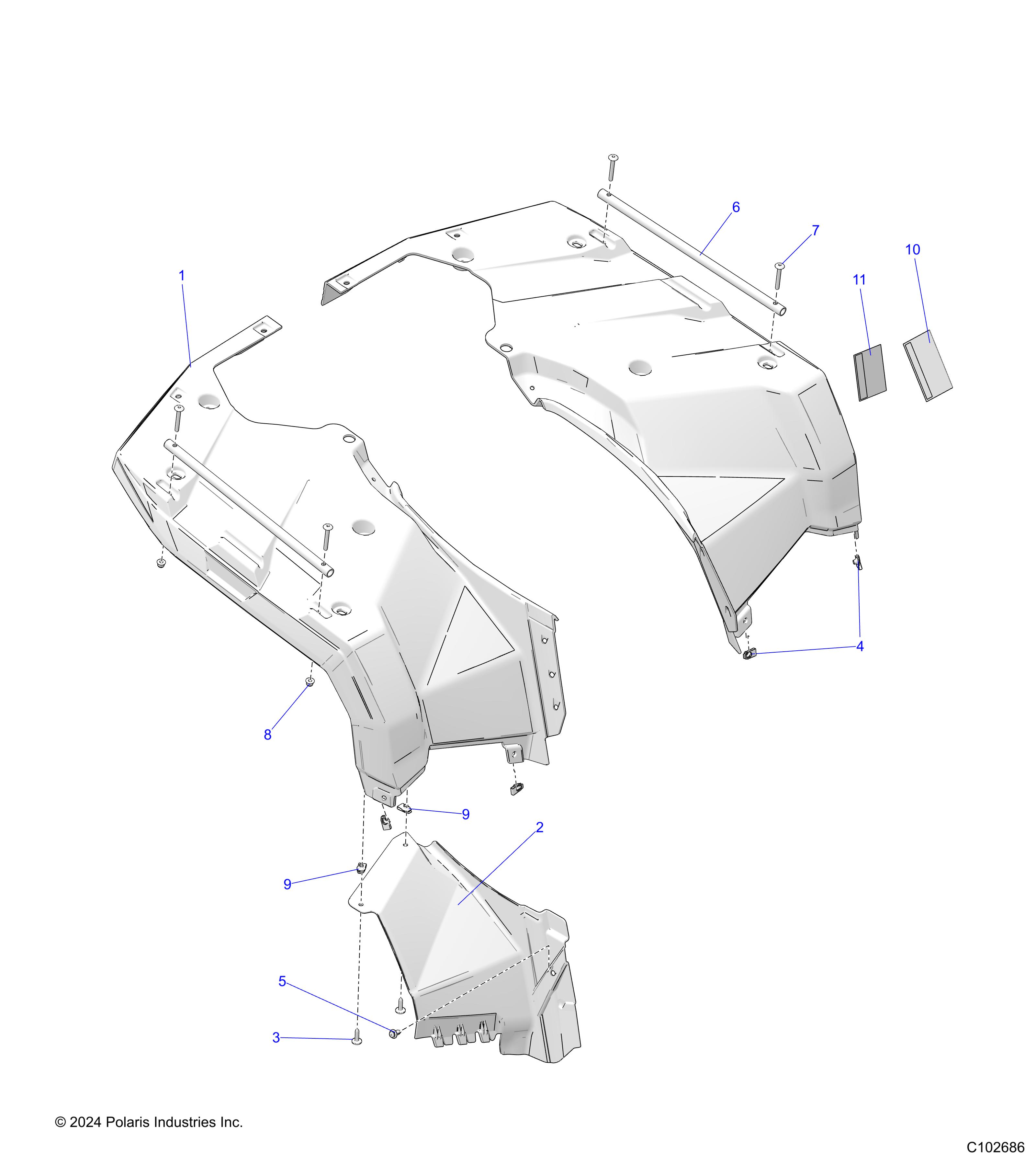 BODY, REAR CAB - A25SEE57A1/A3/A6/A9/B1/B3/B6/B9 (C102686)