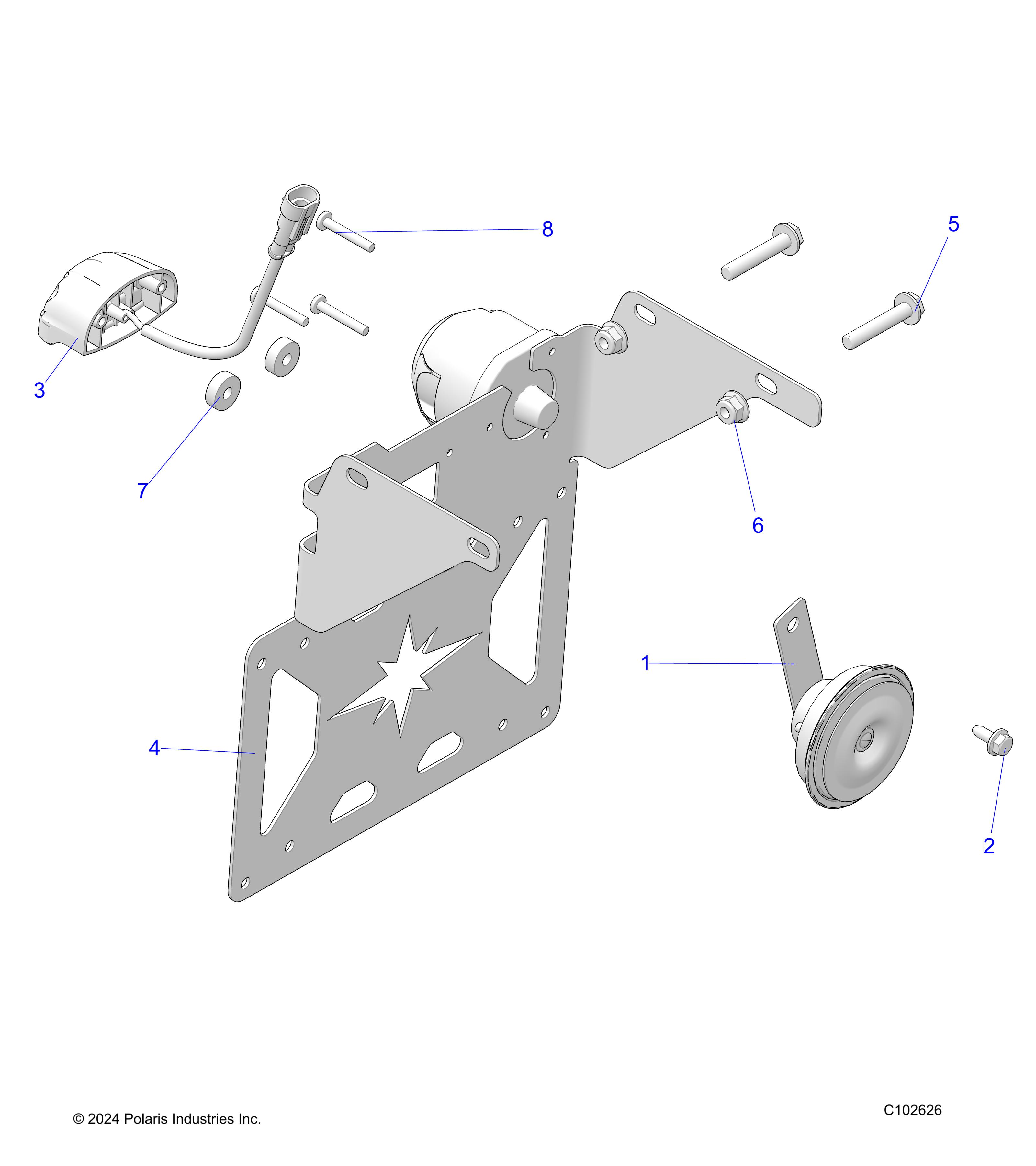 ELECTRICAL, HORN and LICENSE PLATE LIGHT - A25SZE57C2 (C102626)