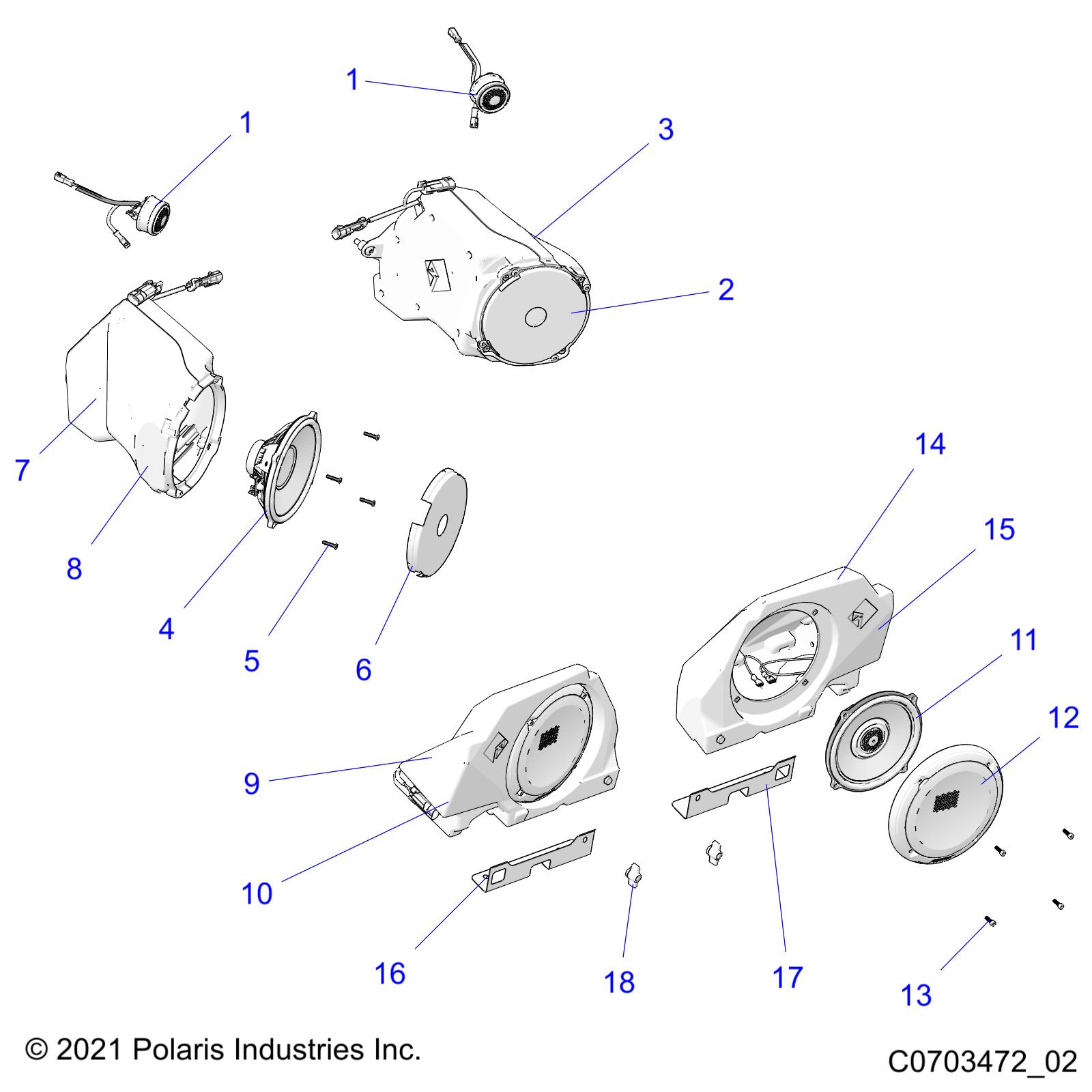 ELECTRICAL, AUDIO, SPEAKERS - Z23R4D92AK/AS/BK/BS (C0703472-02)