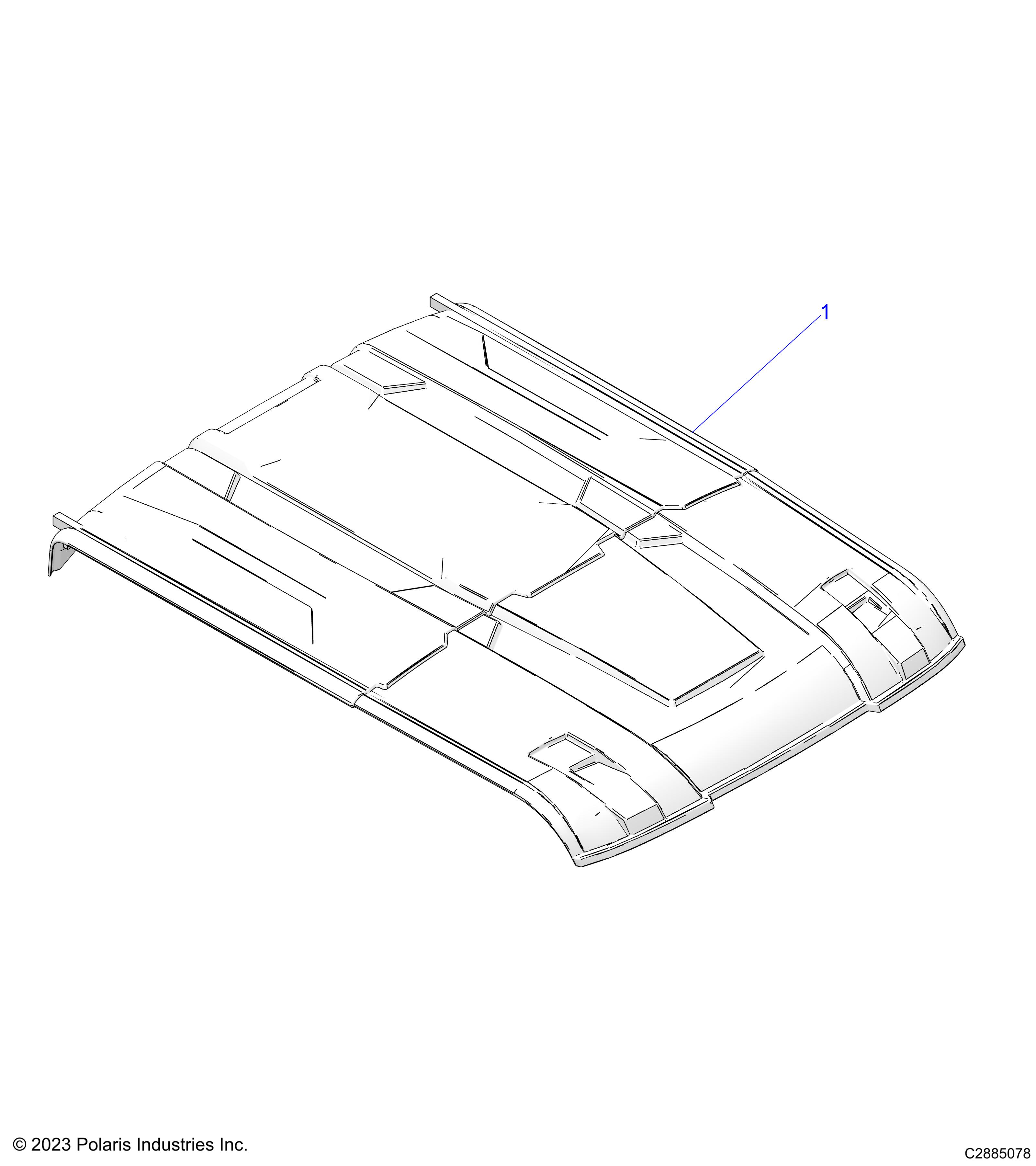 BODY, ROOF, POLY - D23M4U57B4/W57B4 (C2885078)