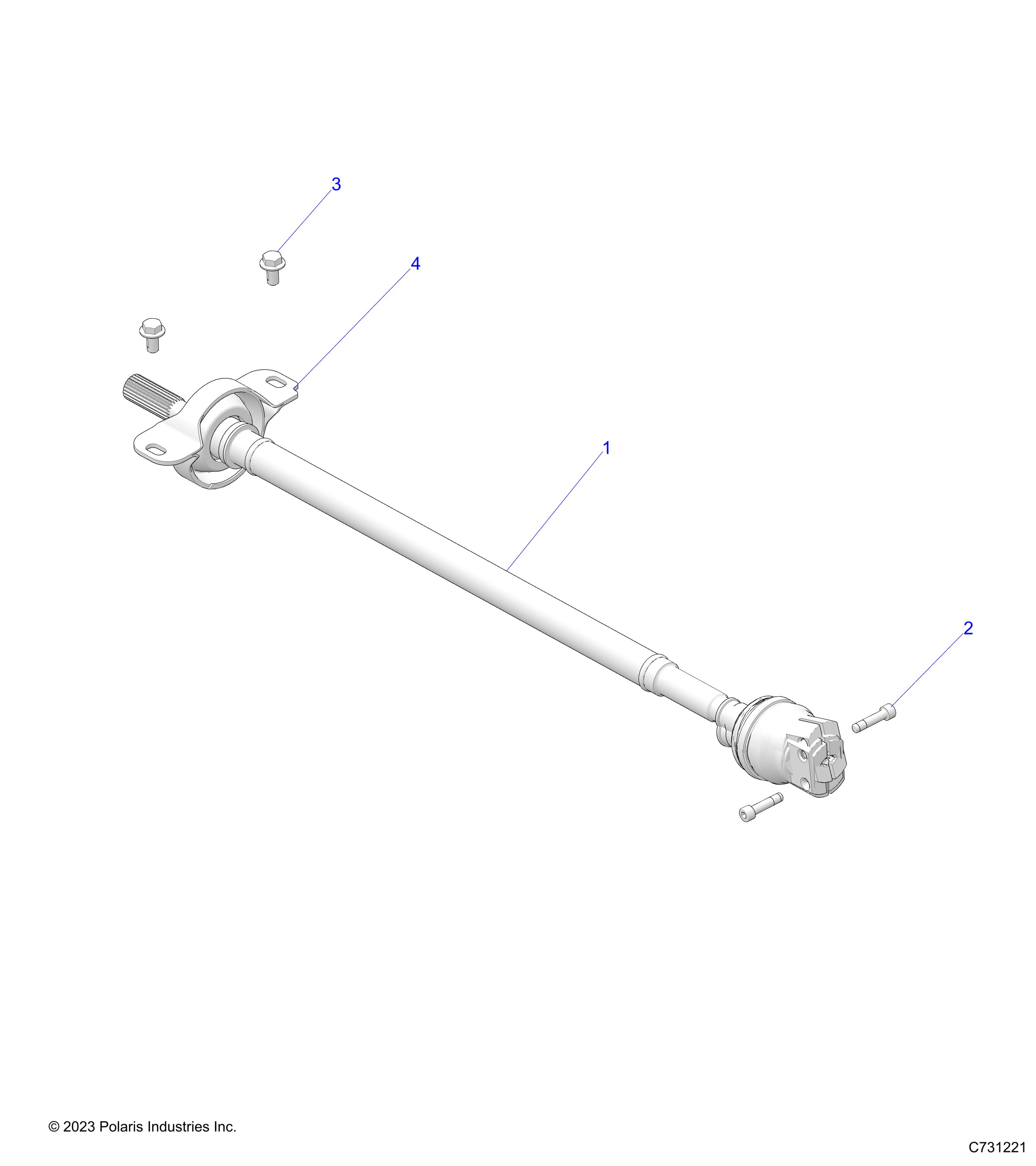 DRIVE TRAIN, FRONT PROP SHAFT - R24E3TC2DD (C731221)