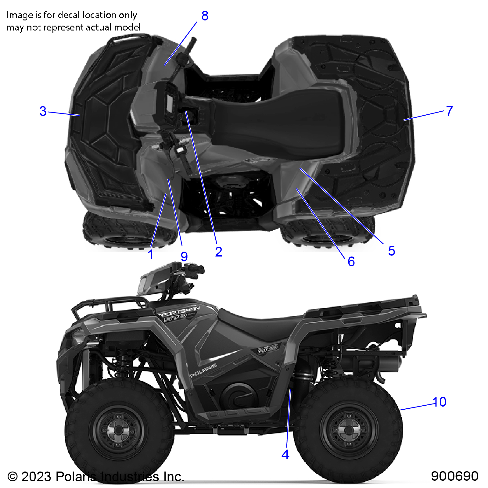 BODY, DECALS, STANDARD - A24SEE57A1/A3/A6/A9/B1/B3/B6/B9 (900690)