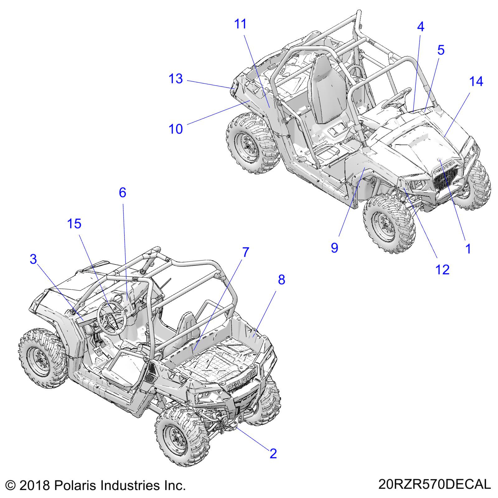 BODY, DECALS - Z20CHA57A2/E57AM (20RZR570DECAL)