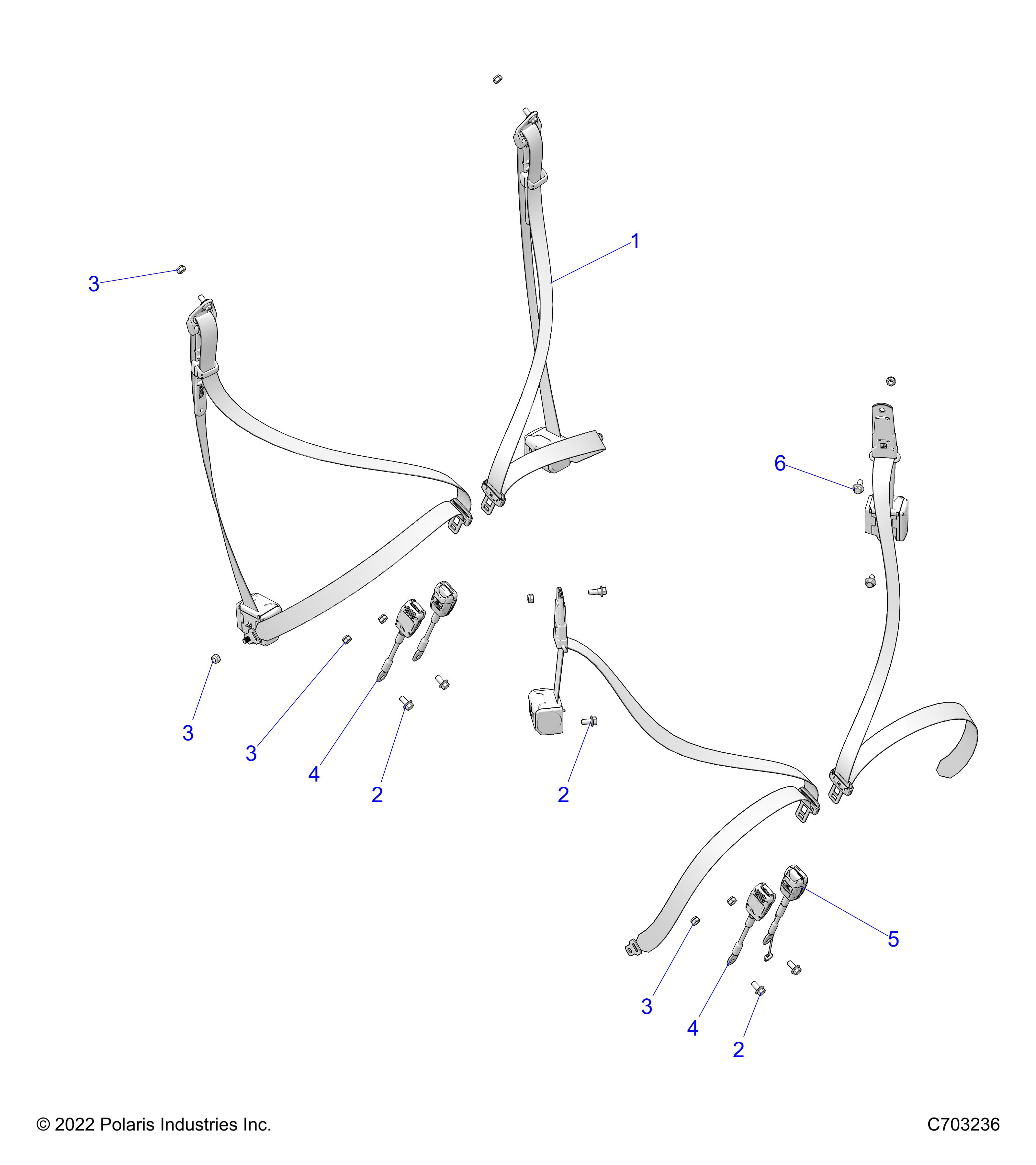 BODY, SEAT BELT MOUNTING - Z23N4E99NR (C703236)