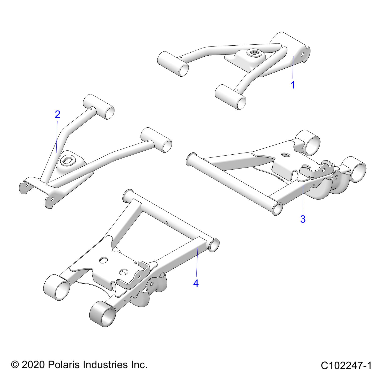 SUSPENSION, MIDDLE CONTROL ARMS - A22S6E57F1/FL (C102247-1)