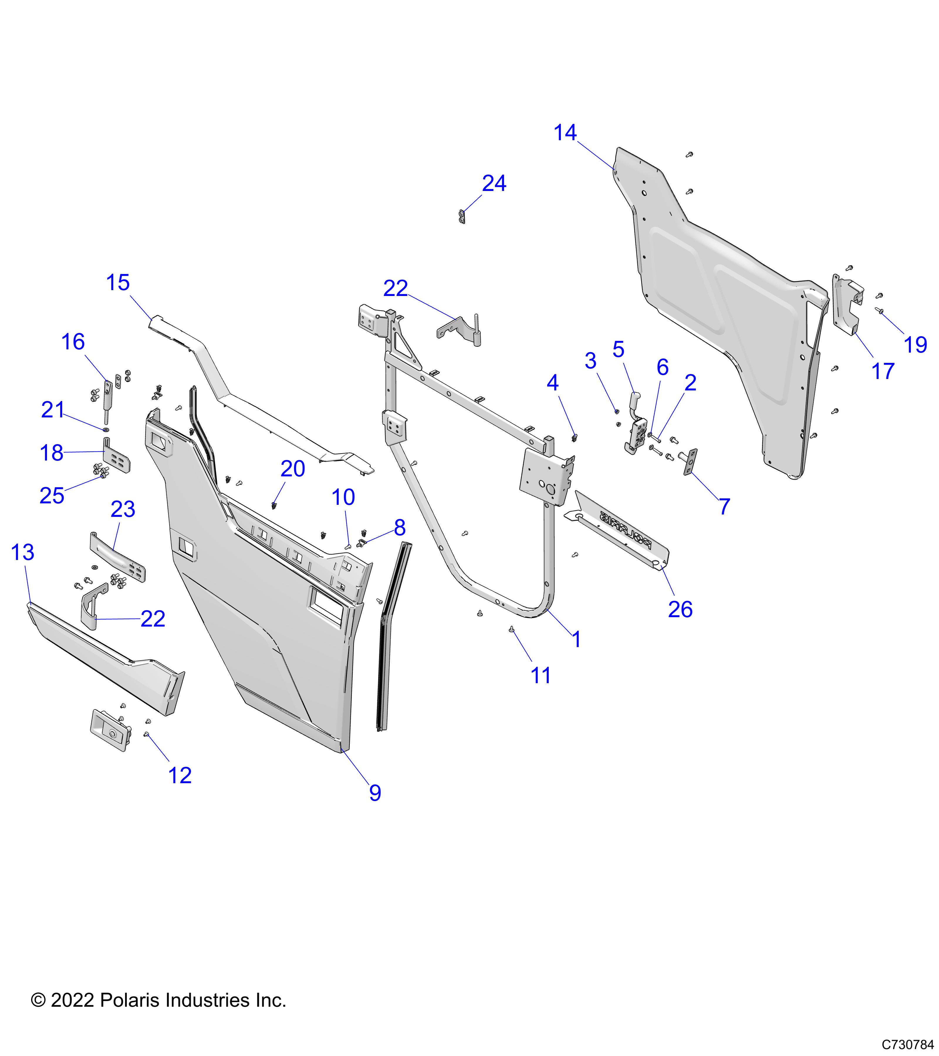 BODY, FRONT DOORS - R22RRM99AG (C730784)