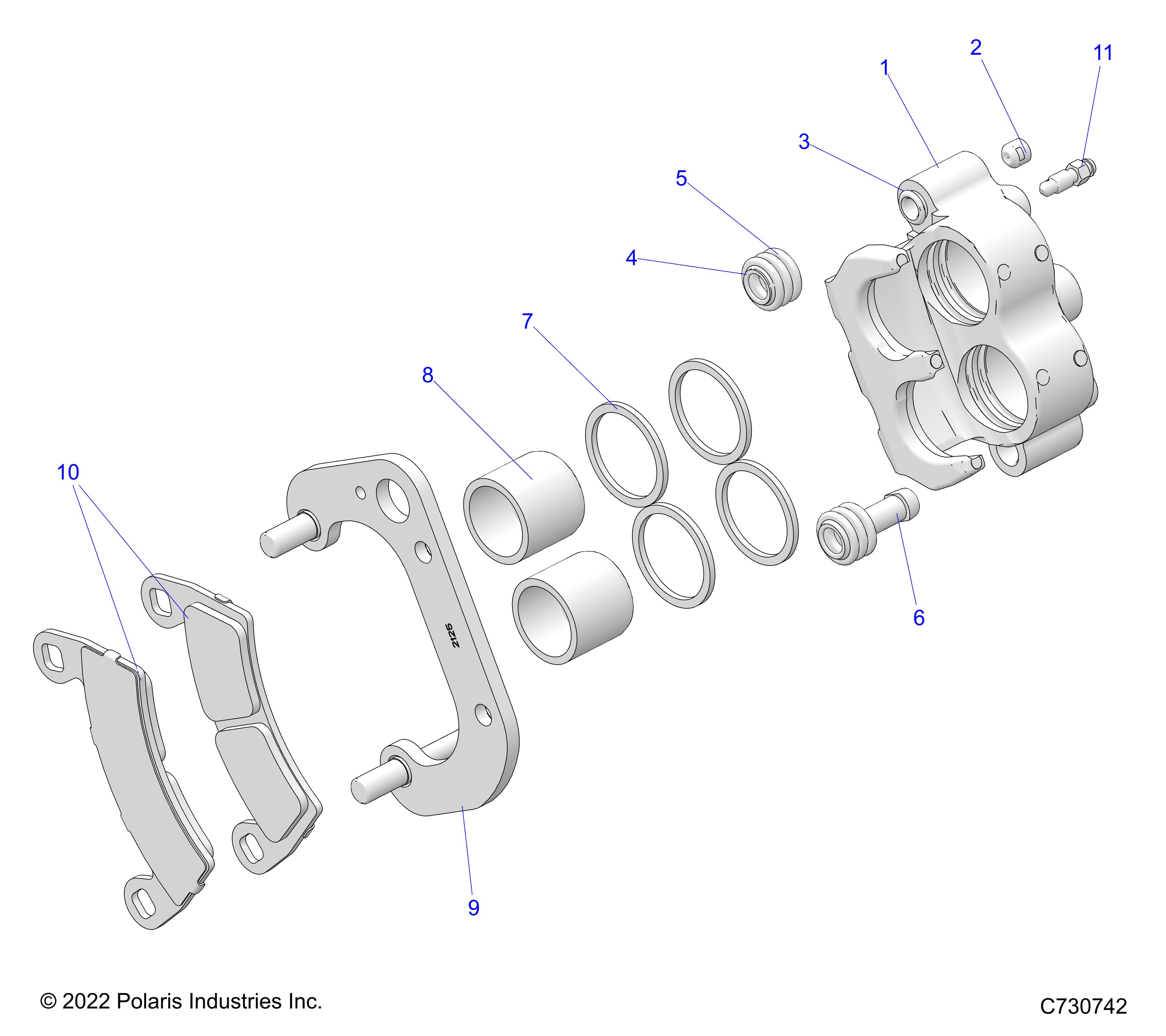 BRAKES, FRONT CALIPER - R24CCA57A1 (C730741)