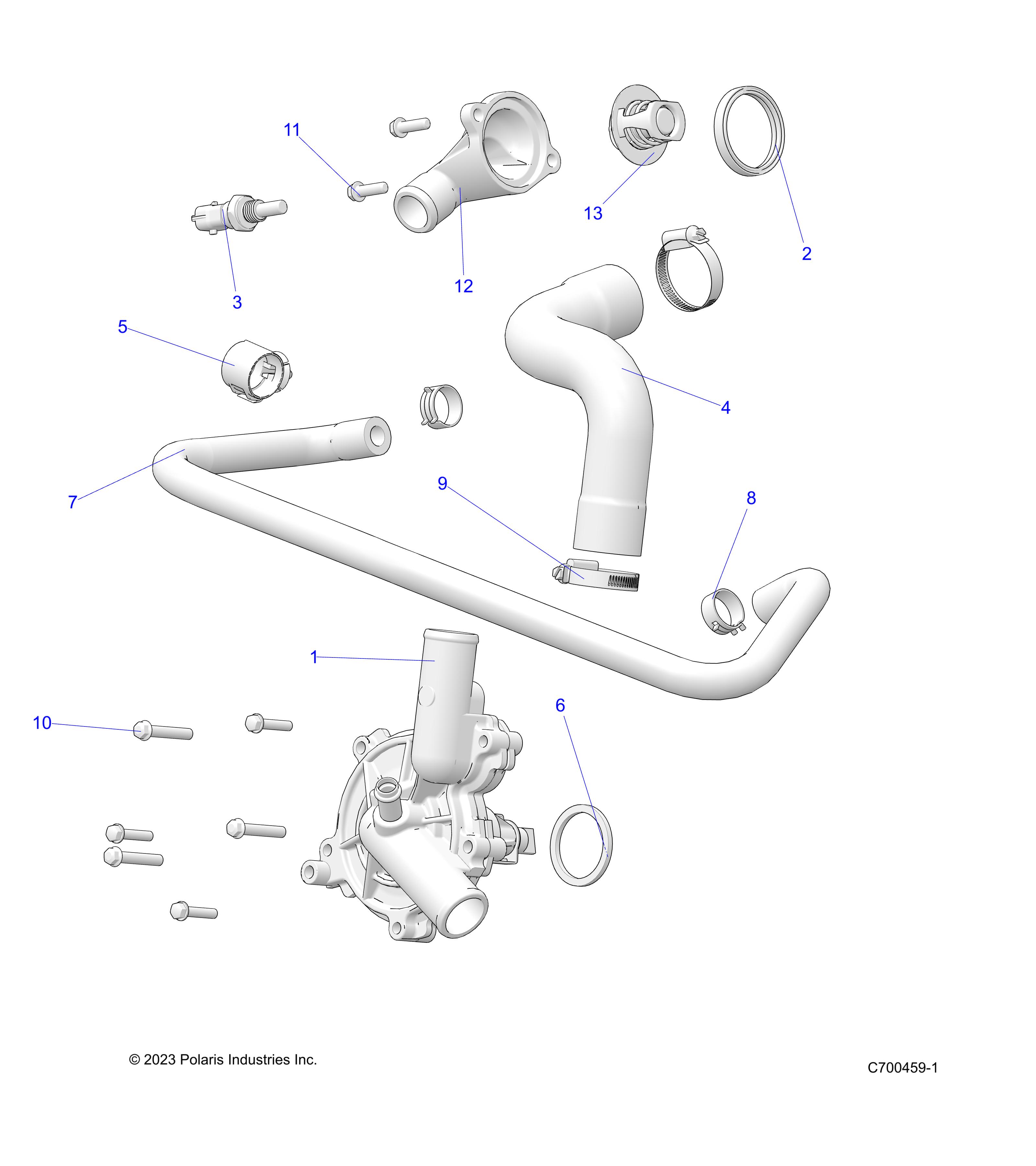 ENGINE, WATERPUMP AND BYPASS - R24RSY99AJ/BJ/AK/BK/AZ/BZ/A9/B9 (C701259-1)