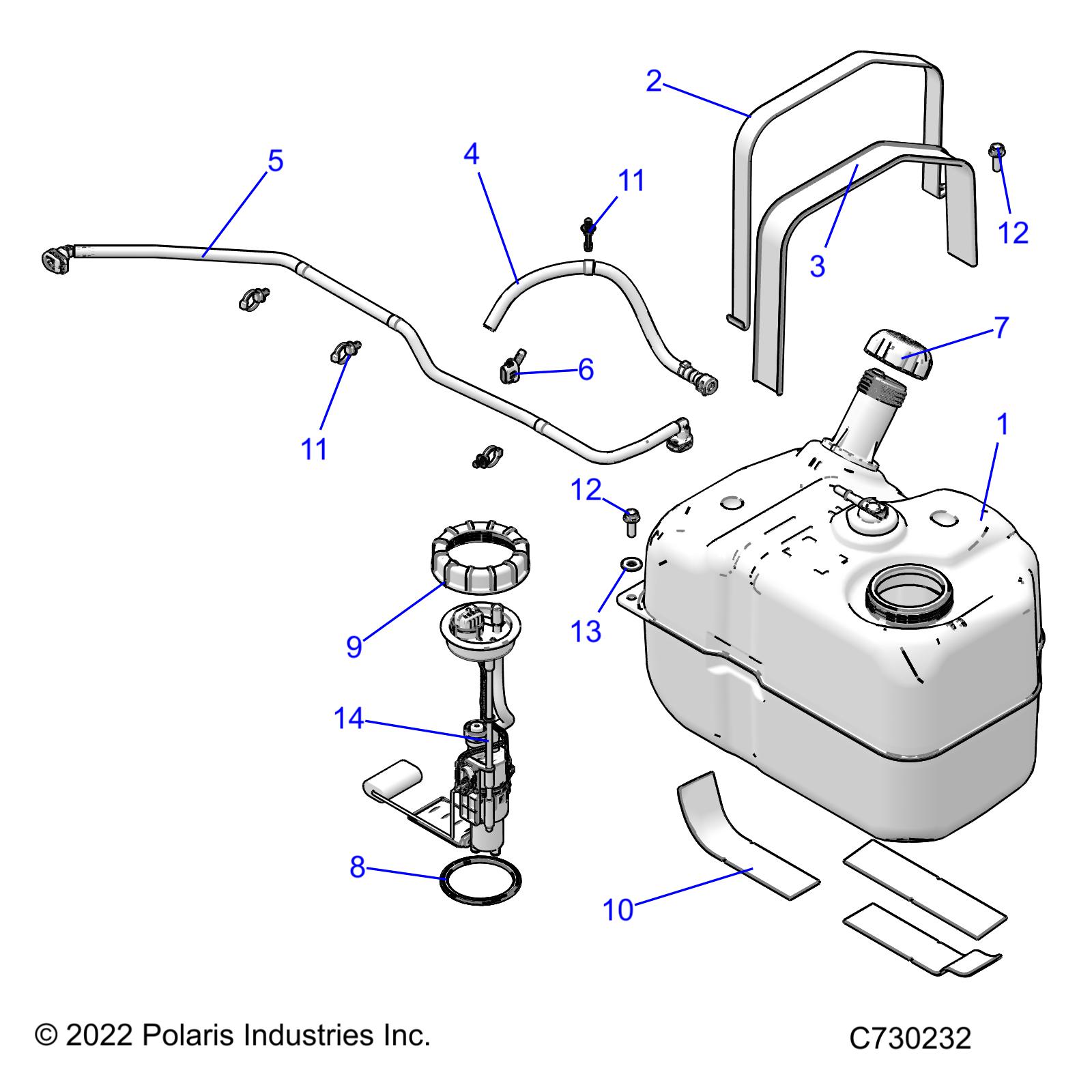 FUEL SYSTEMS, FUEL TANK ASM. - R23MAU57B4/B9 (C730232)