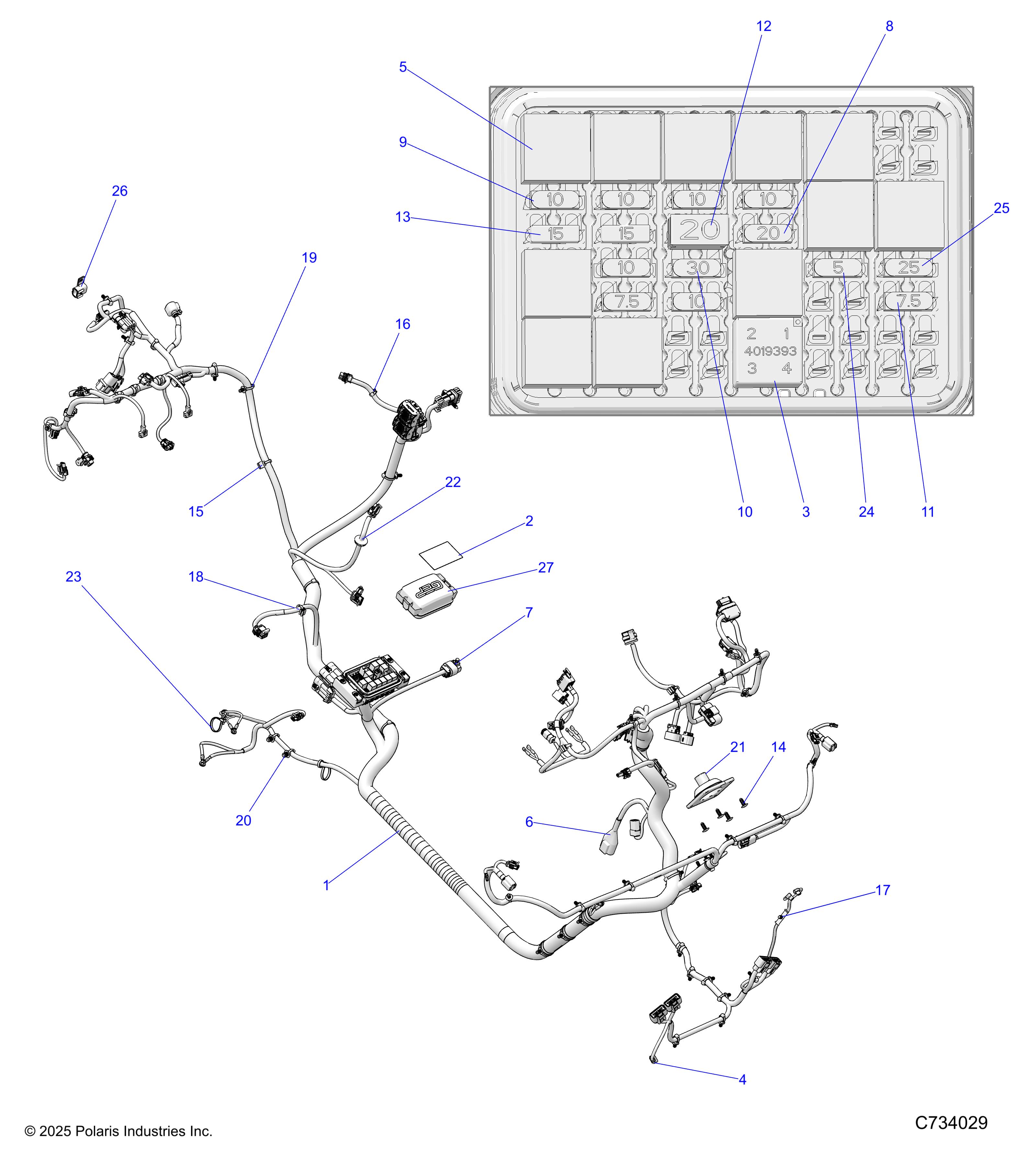 ELECTRICAL, WIRE HARNESS - R26TAU99CP/EP (C734029)