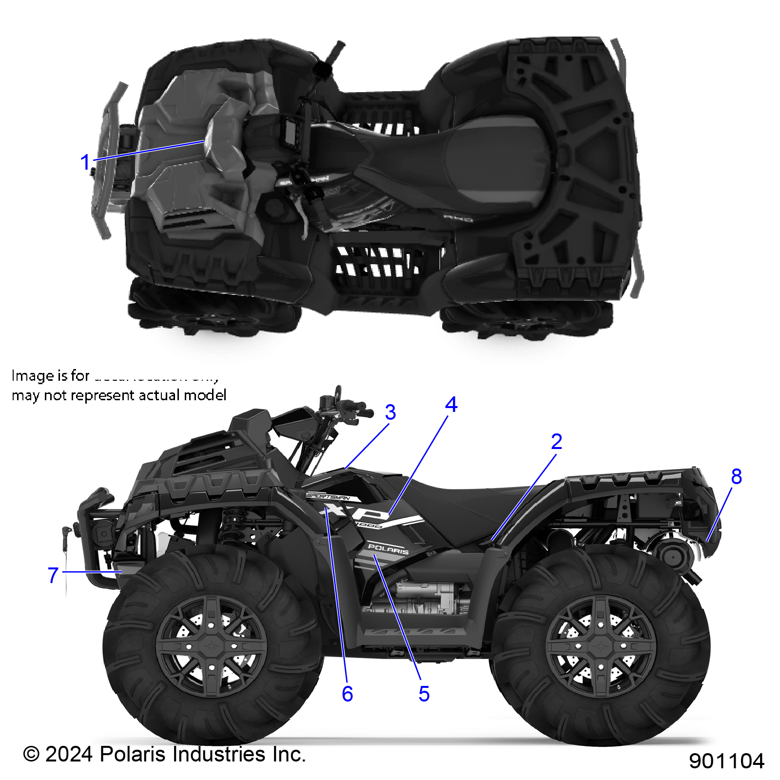 BODY, DECALS GRAPHIC - A25SXM95AL (901104)