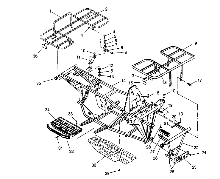 BUMPER/RACK MOUNTING  2X4 300 W957530 (4930053005A007)