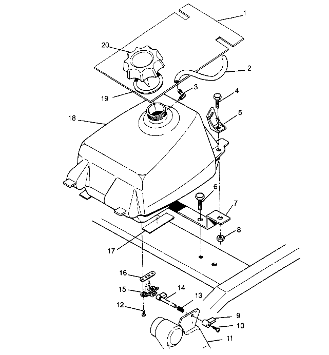 FUEL TANK ASSEMBLY 2X4 300 W957530 (4930053005A012)