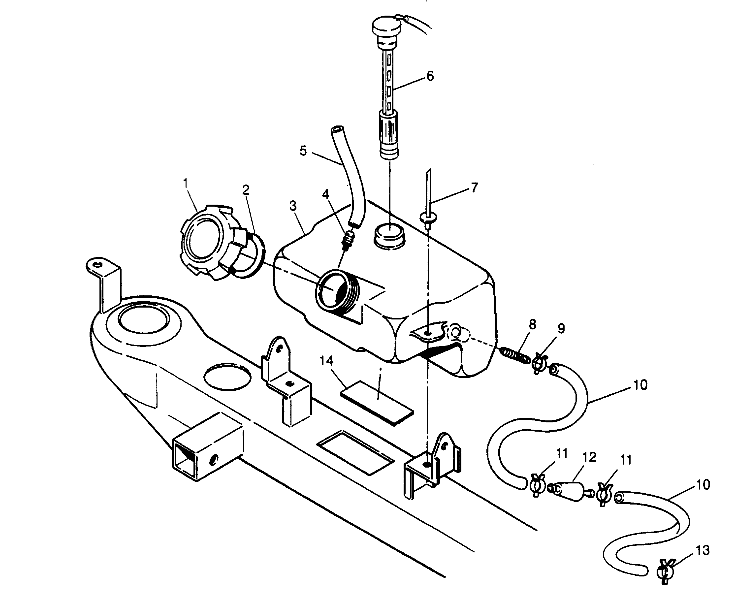 OIL TANK ASSEMBLY  2X4 300 W957530 (4930053005A013)