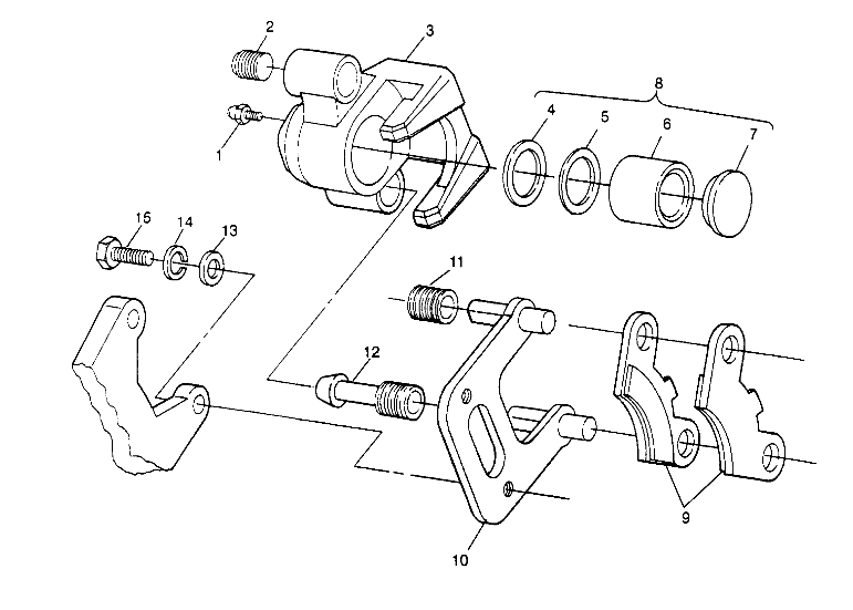 FRONT BRAKE ASSEMBLY 2X4 300 W957530 (4930053005B004)