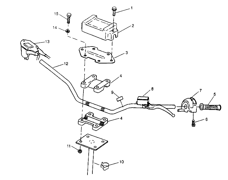 STEERING - HANDLEBAR  2X4 300 W957530 (4930053005B005)