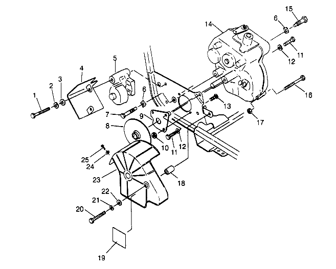 GEARCASE/BRAKE MOUNTING  2X4 300 W957530 (4930053005B014)