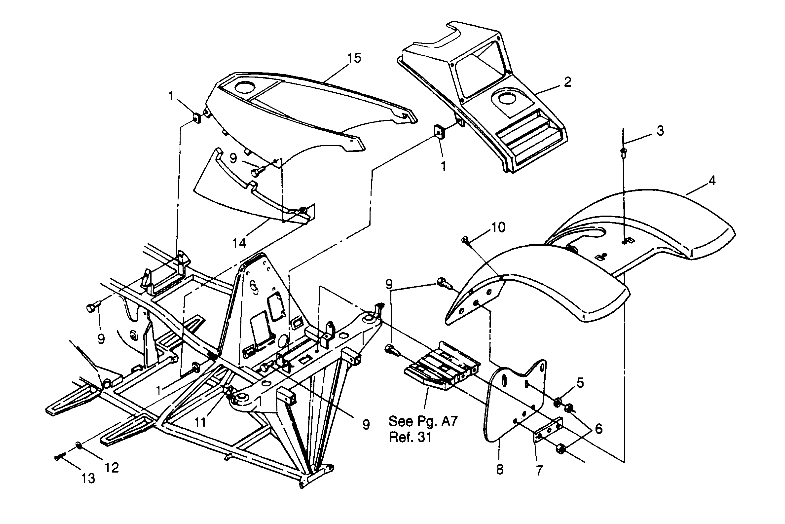 FRONT CAB ASSEMBLY 2x4 400L W957540 (4930093009A005)